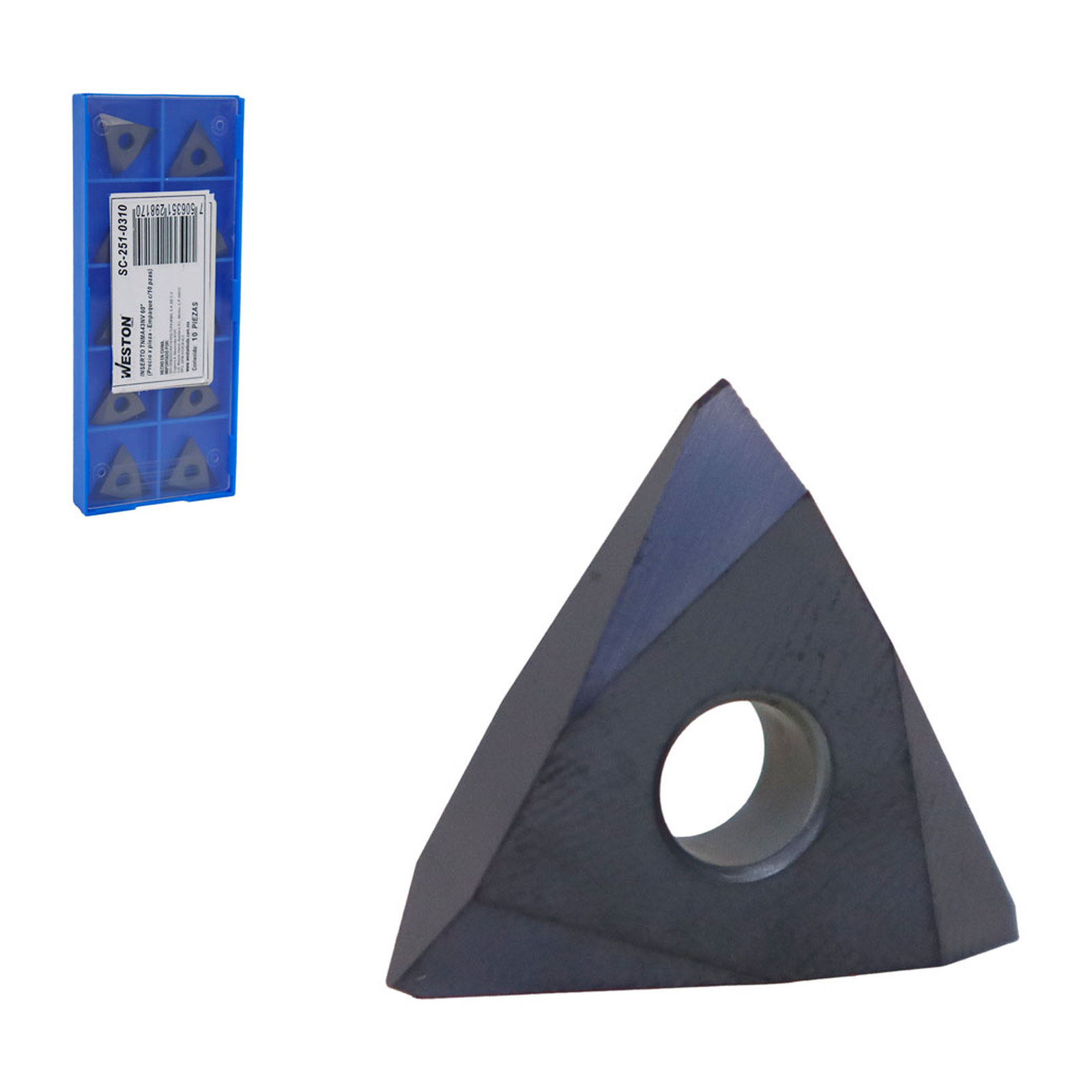 Inserto de Carburo Triangular TNMA43NV 60° Weston