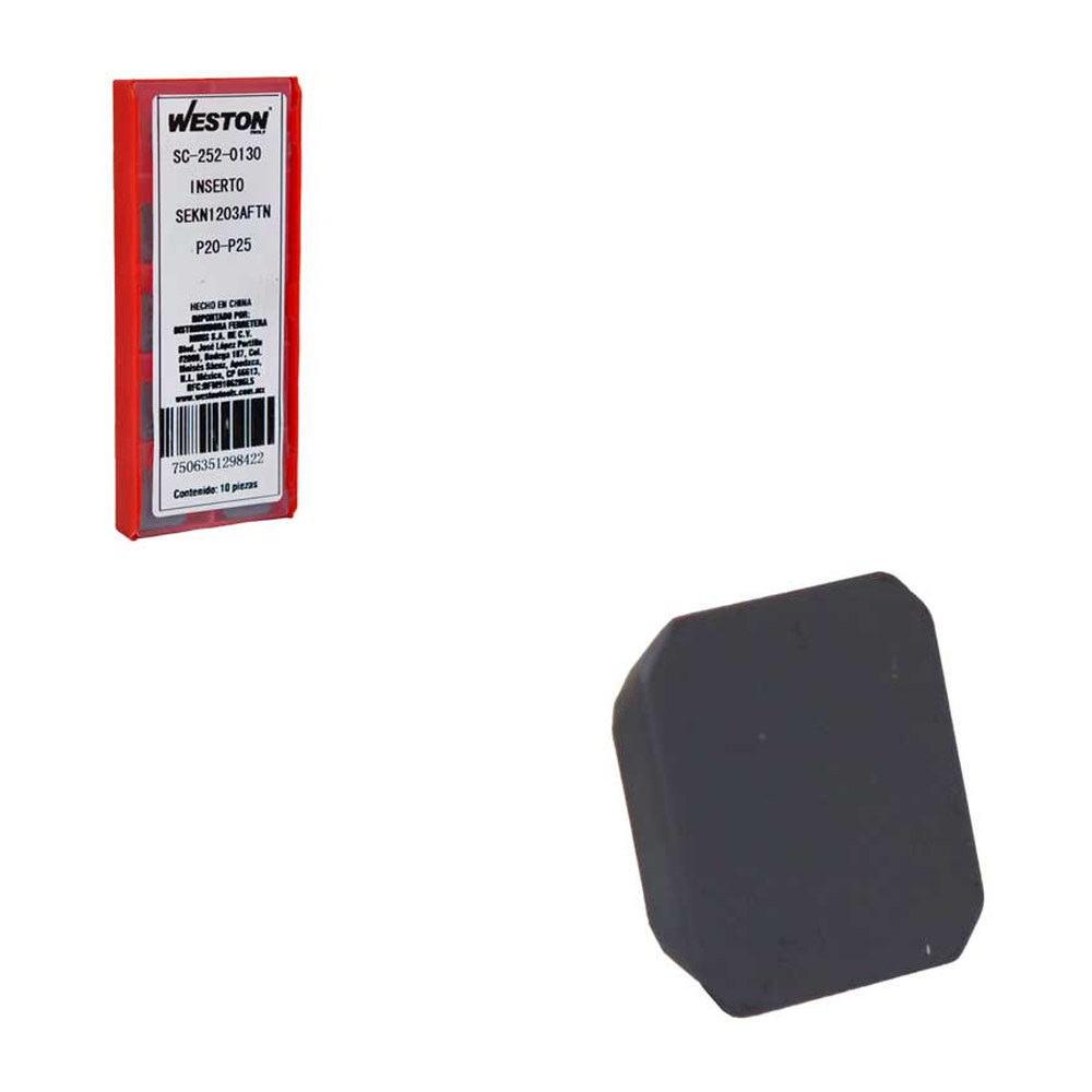 Inserto de Carburo SEKN42AFTN Grado P20 Weston