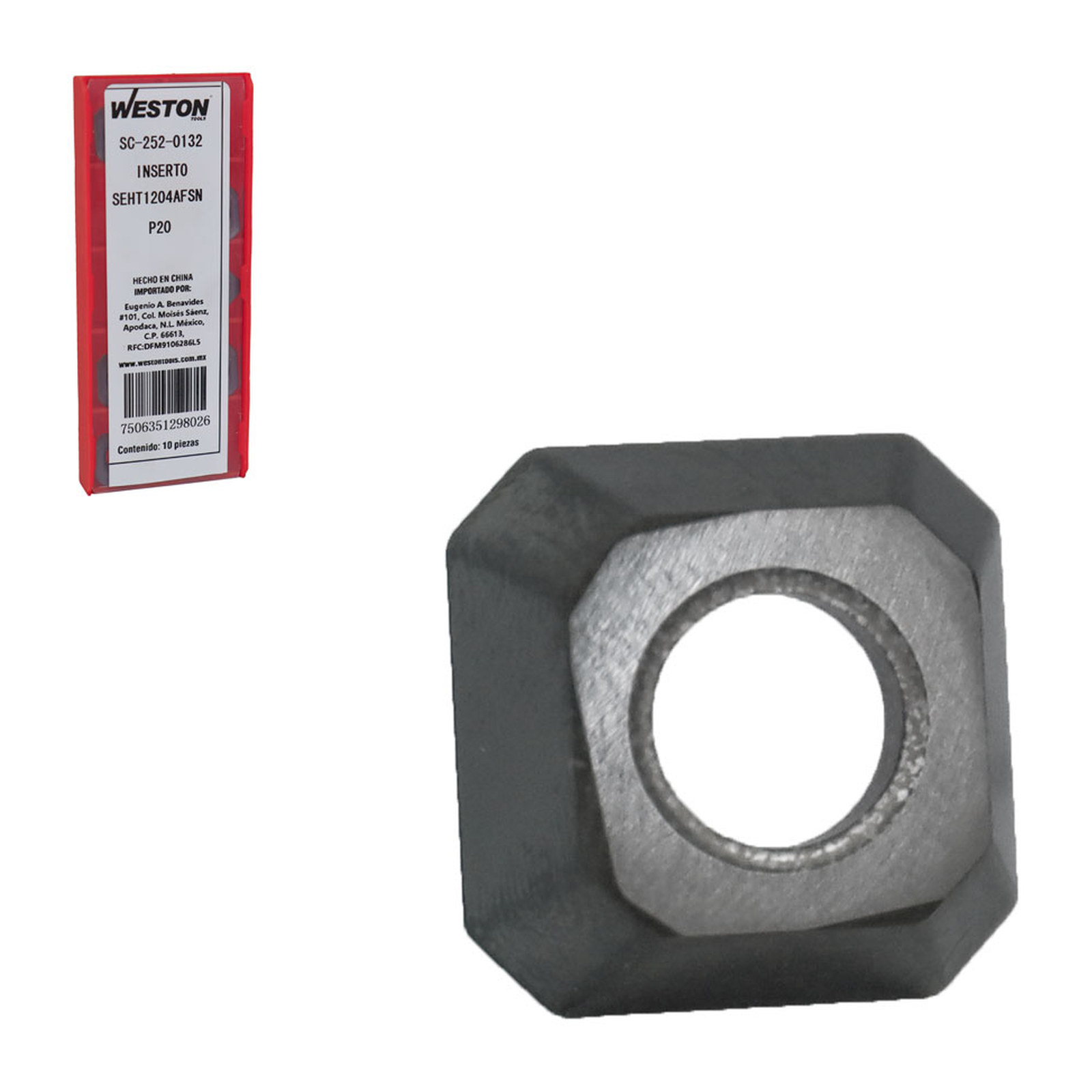 Inserto de Carburo SEHT 43AFTN Grado P20 Weston