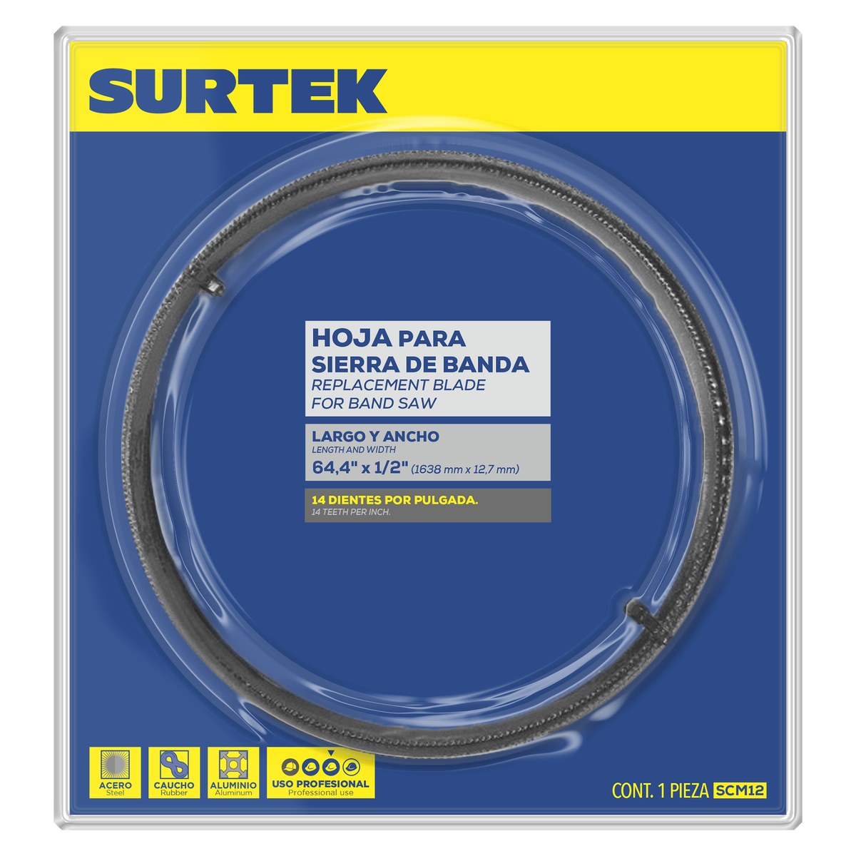 Hojas para sierra cinta para metales 4 dpp, 12" Surtek - Imagen 2