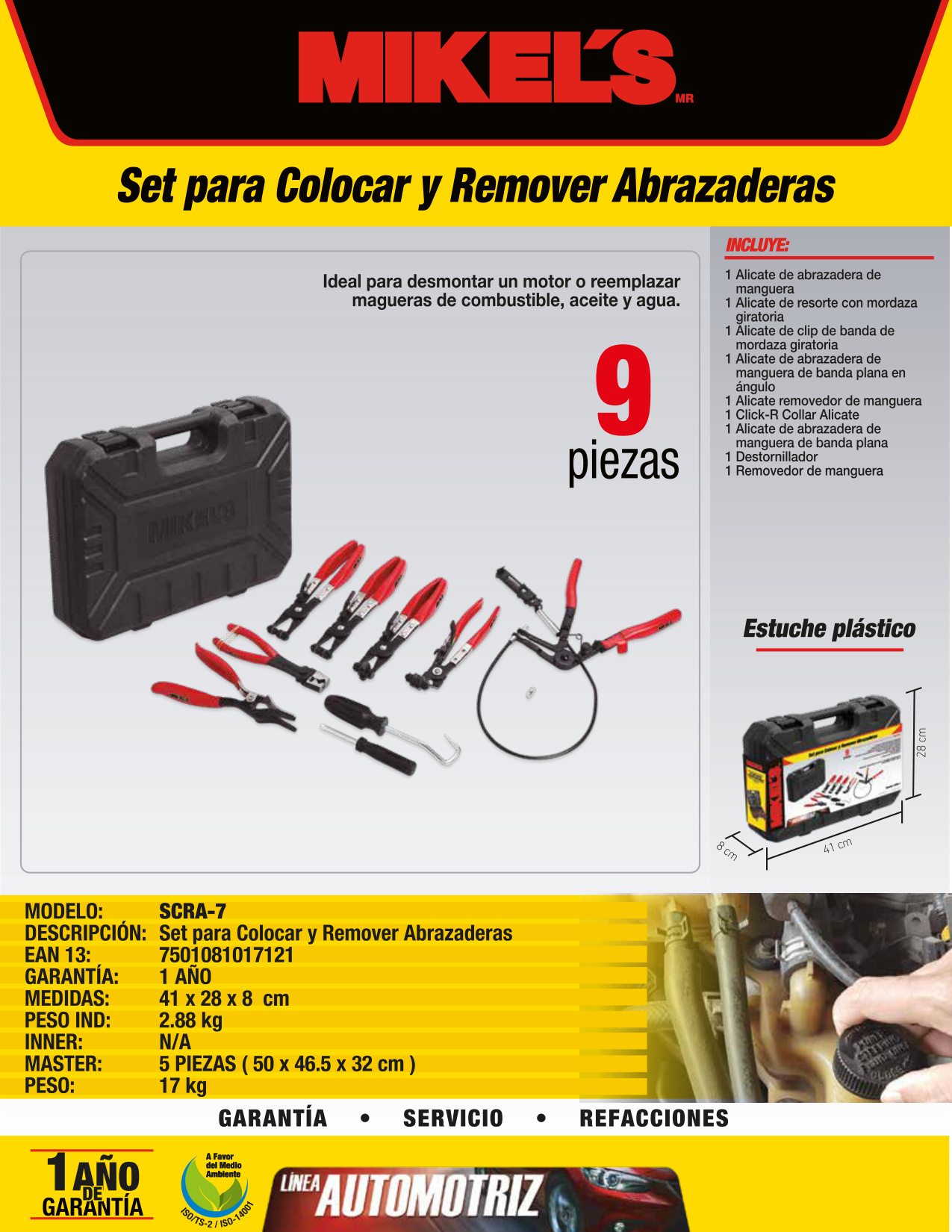 MIKELS SCRA-7 Kit para colocar y remover abrazaderas - Imagen 4
