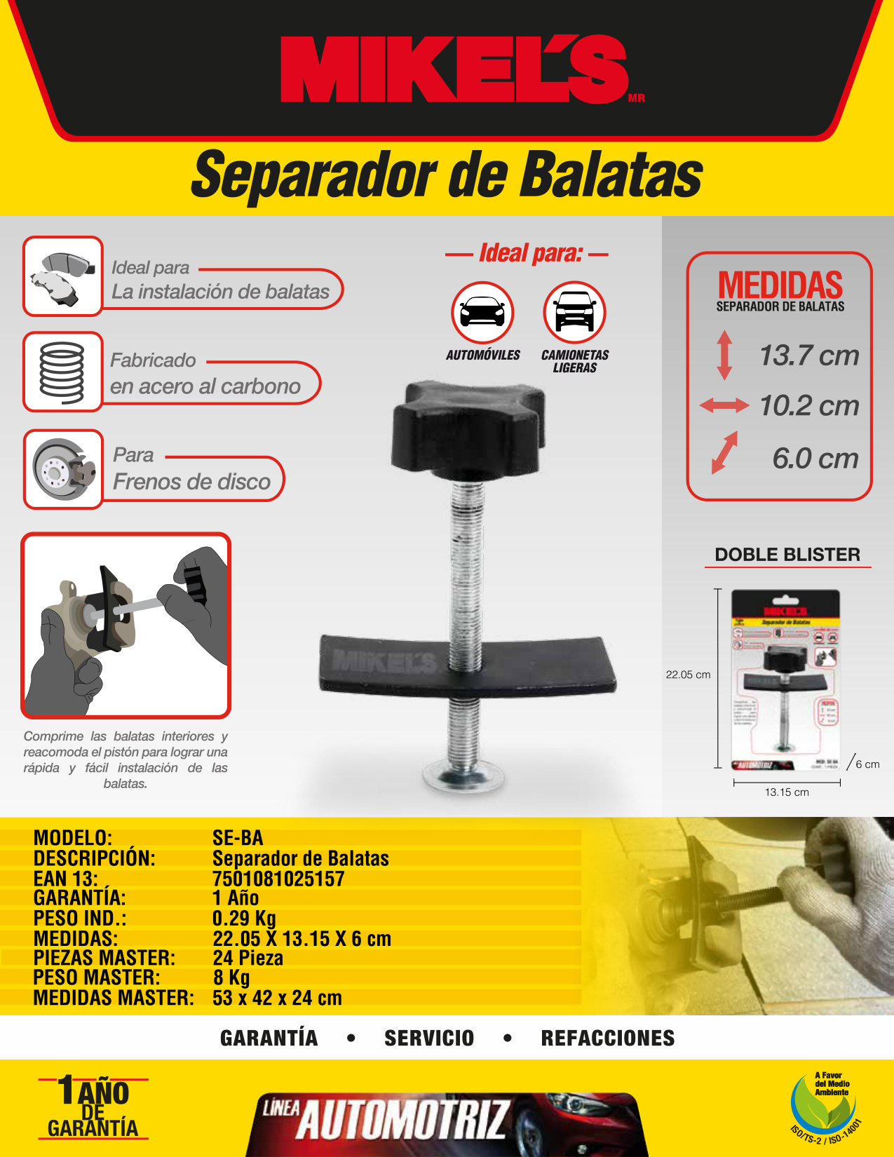 MIKELS SE-BA Separador de balatas - Imagen 4