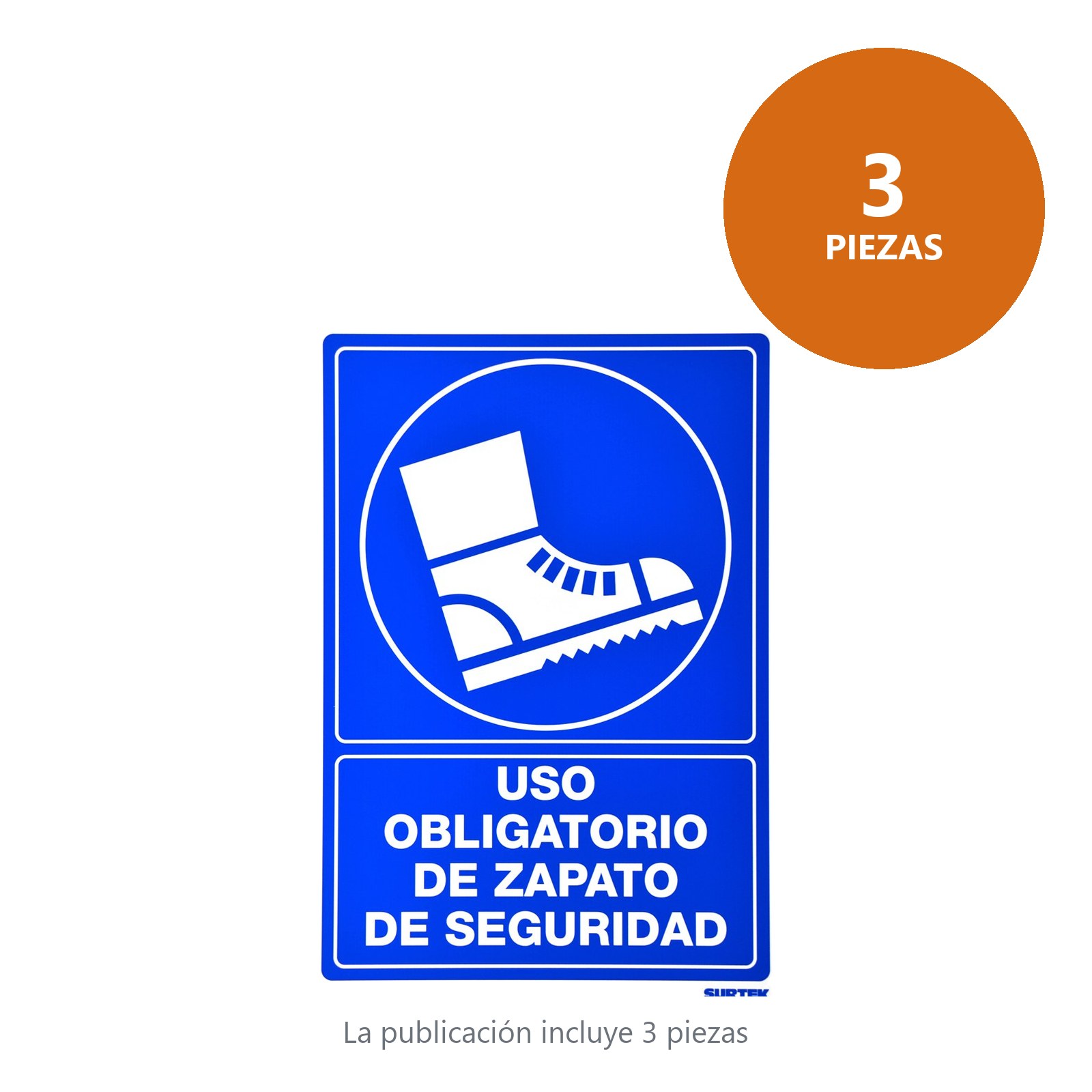 Señal "Uso obligatorio de zapato de seguridad" Surtek - Imagen 3