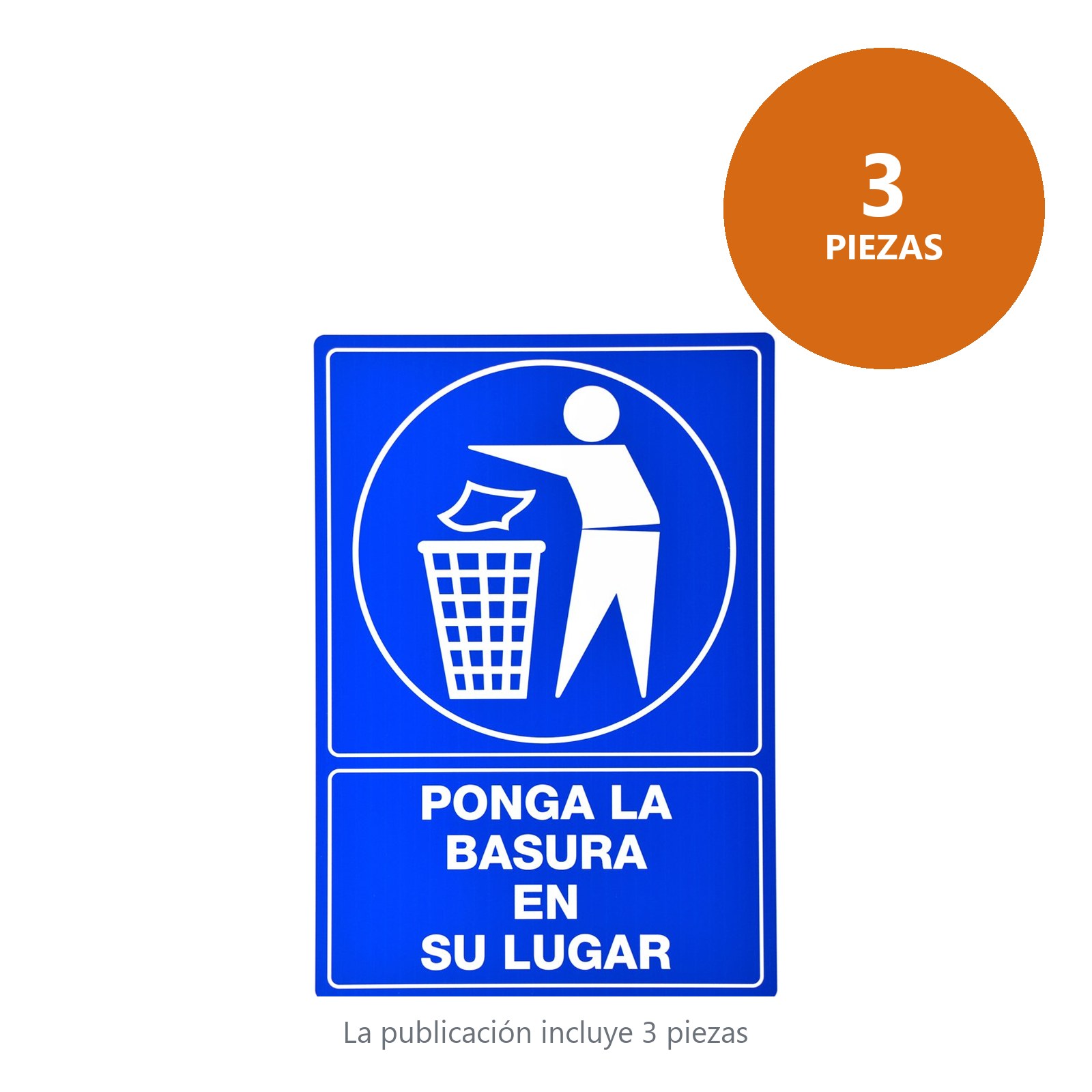 Señal "Ponga la basura en su lugar" Surtek - Imagen 2