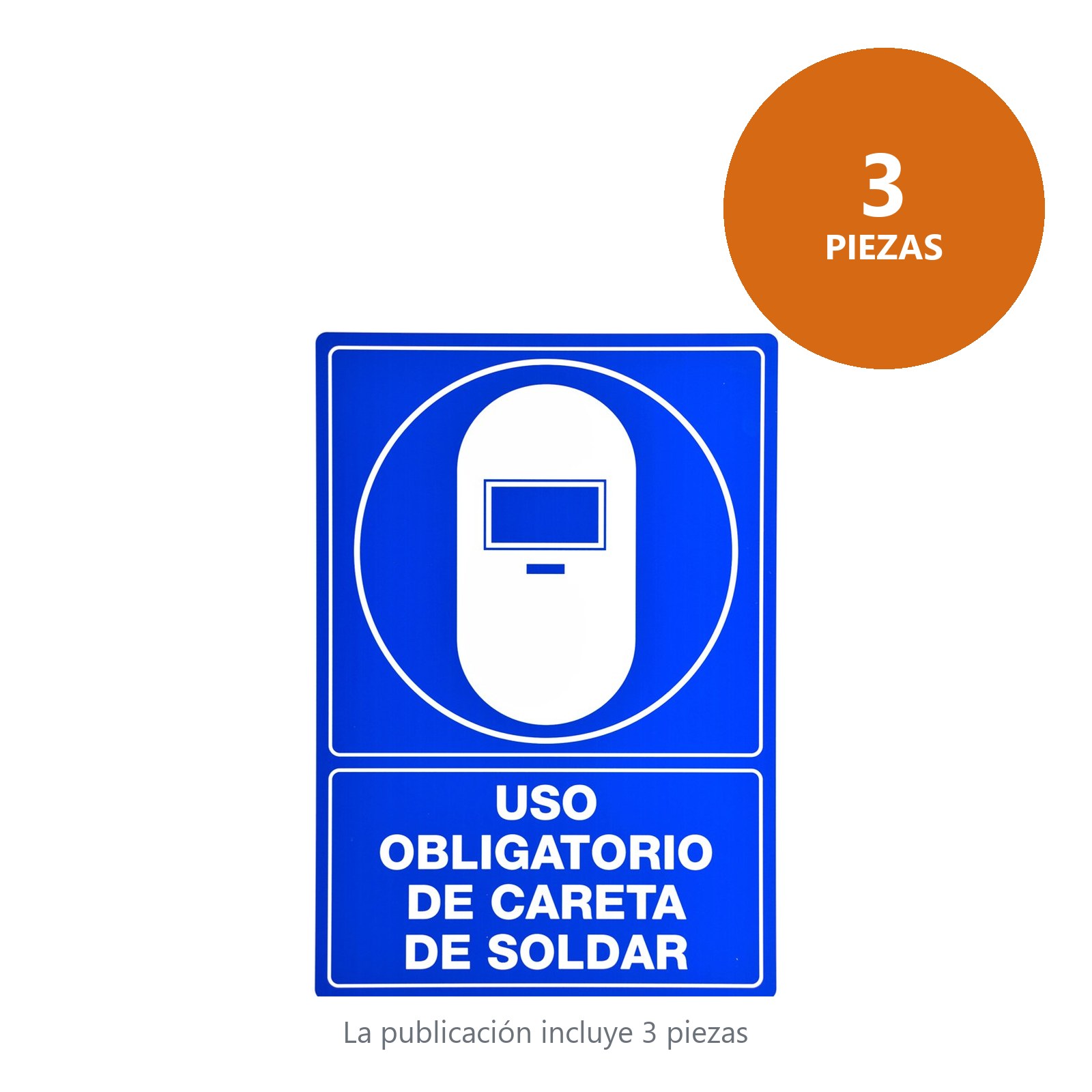 Señal "Uso obligatorio de careta de soldar" Surtek - Imagen 2