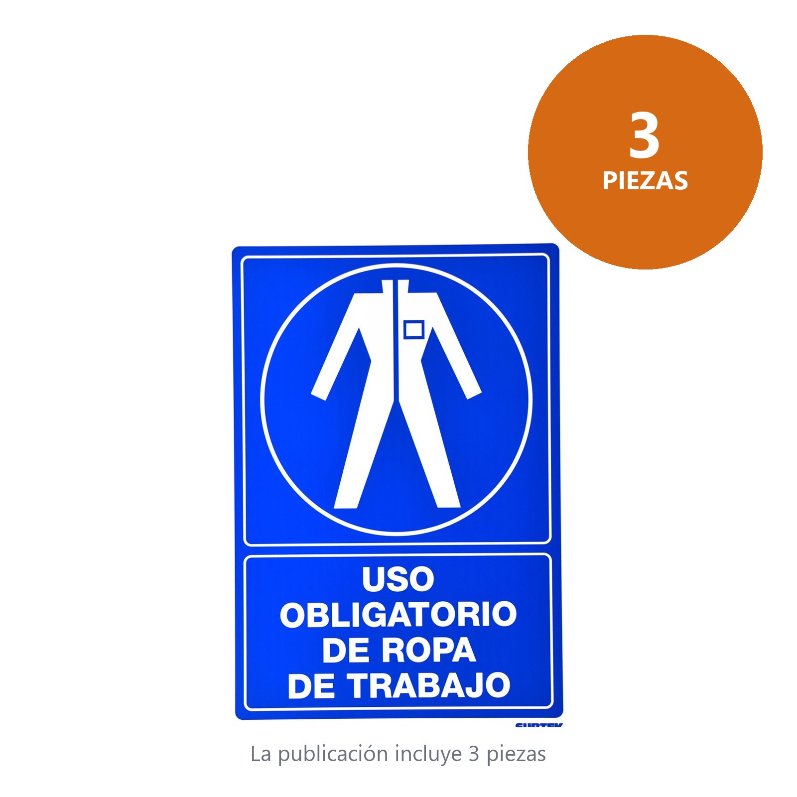 Señal "Uso obligatorio de ropa de trabajo" Surtek - Imagen 2