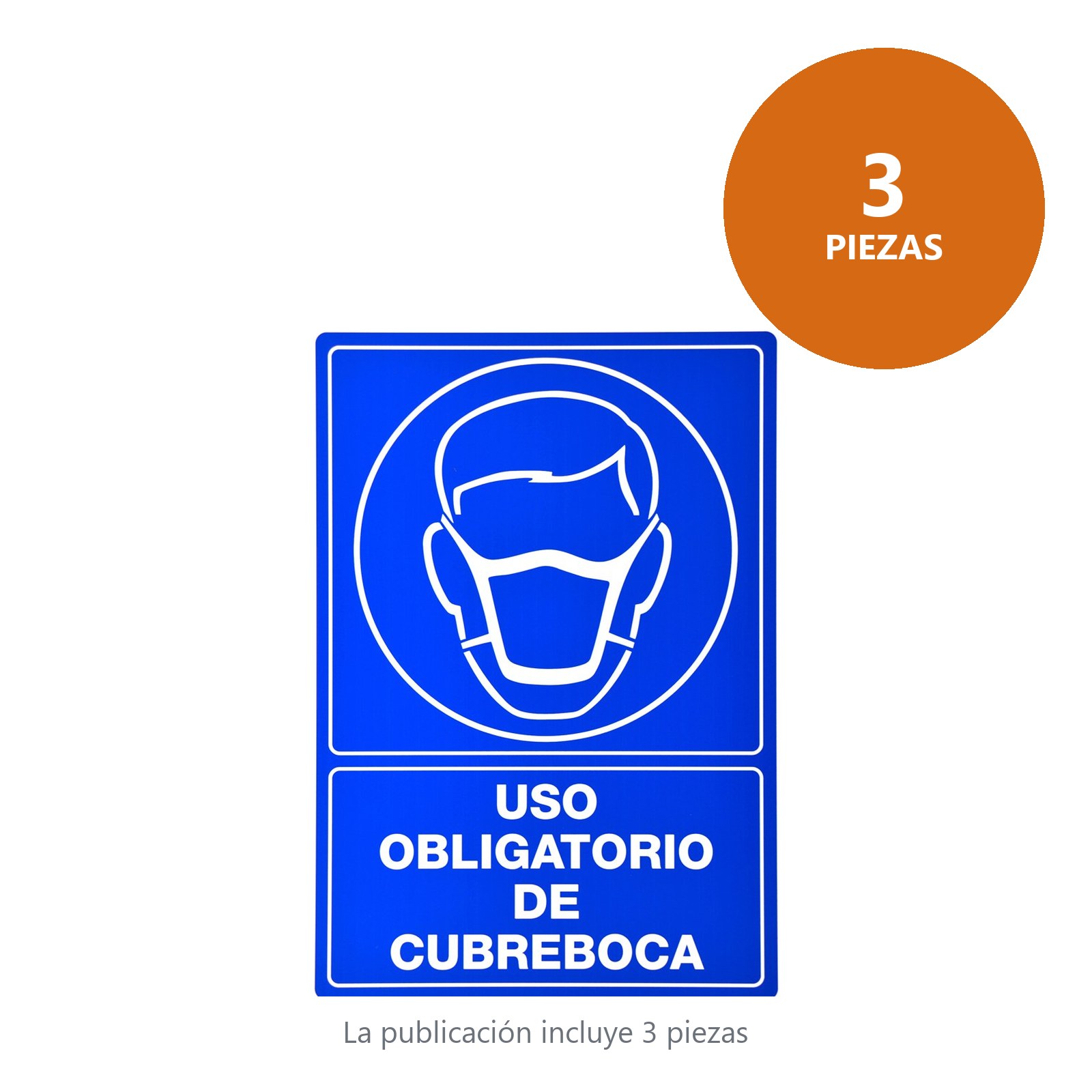 Señal "Uso obligatorio de cubre bocas" Surtek - Imagen 2