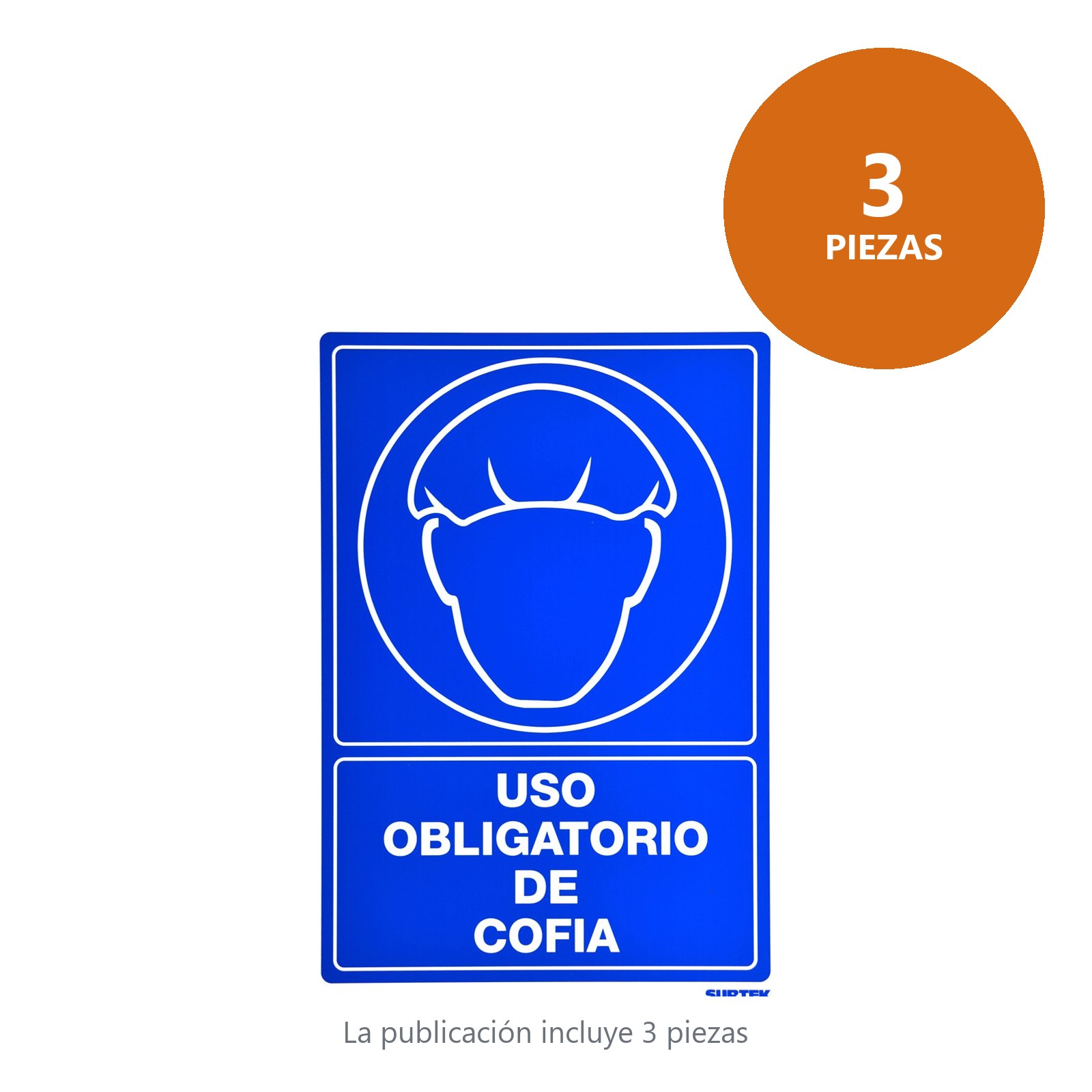 Señal "Uso obligatorio de cofia" Surtek - Imagen 2
