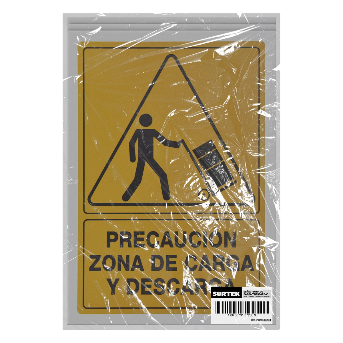Señal "Precaución zona de carga y descarga" Surtek - Imagen 2
