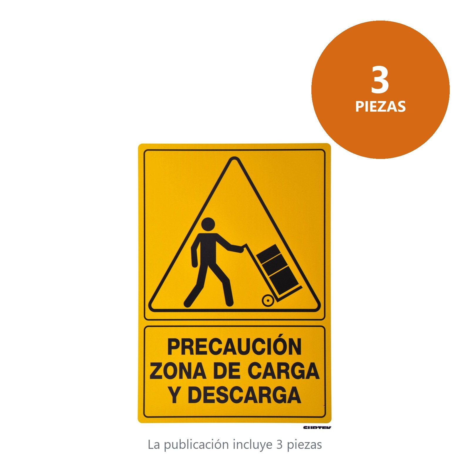 Señal "Precaución zona de carga y descarga" Surtek - Imagen 3