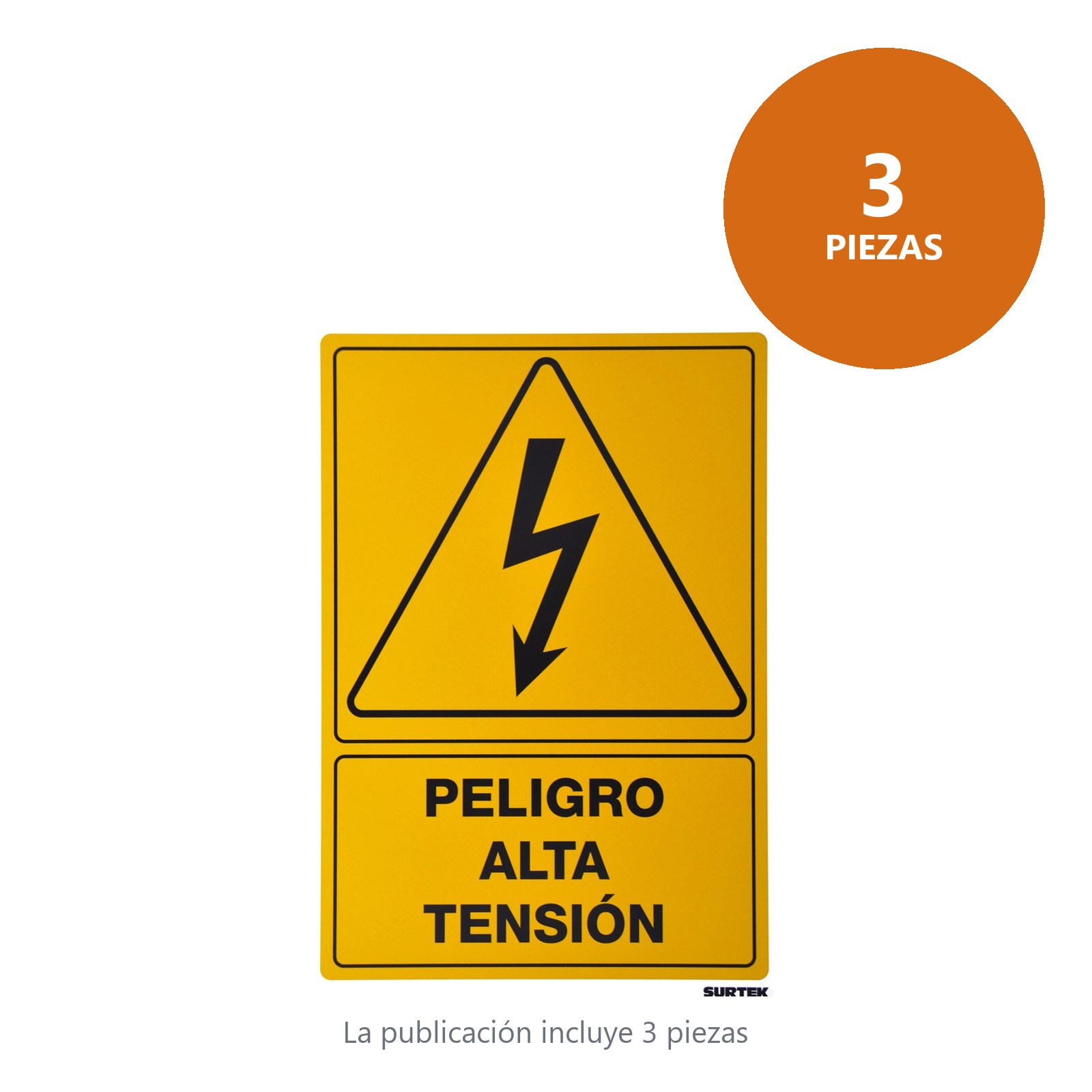 Señal "Peligro alta tensión" Surtek - Imagen 2