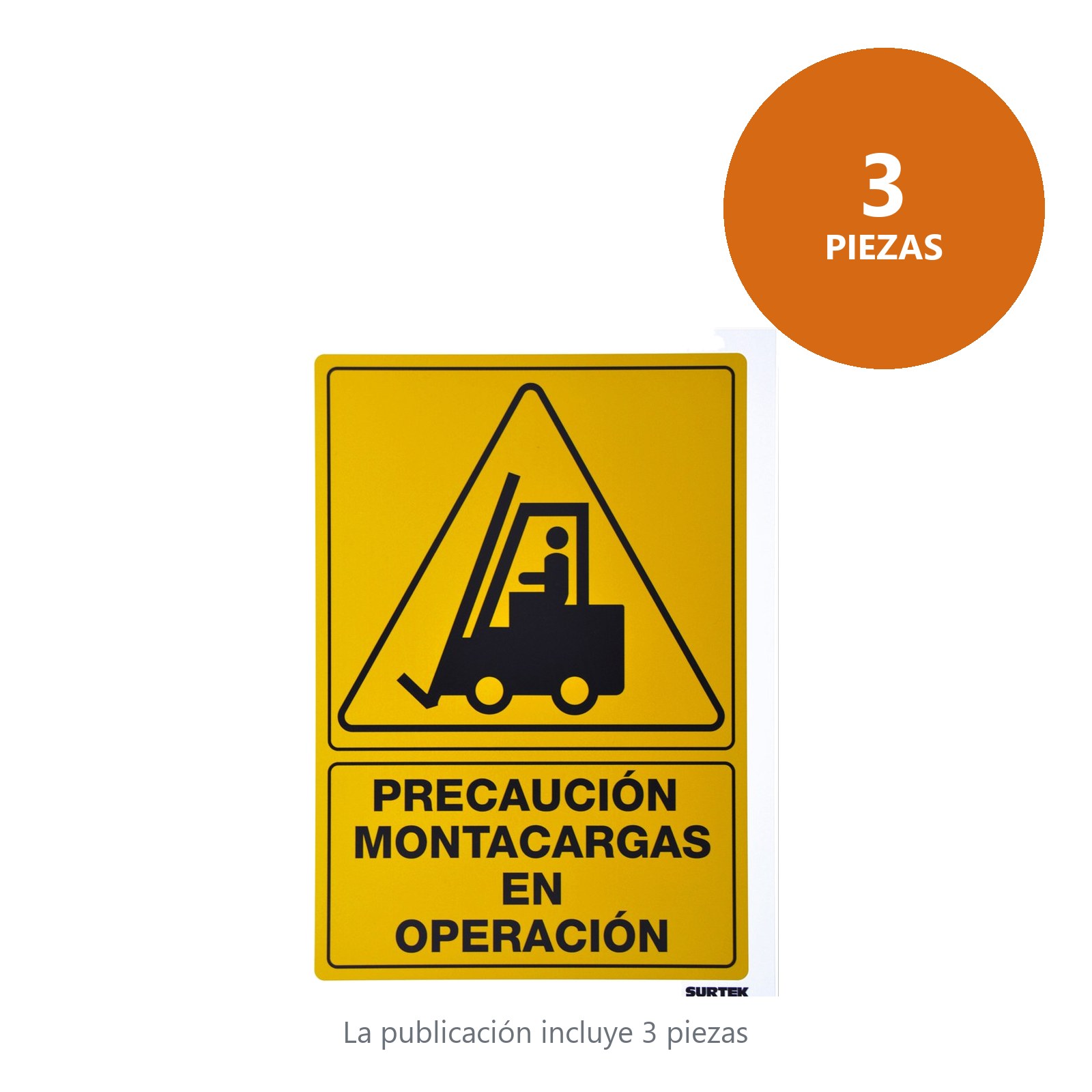 Señal "Precaución montacargas en operación" Surtek - Imagen 2