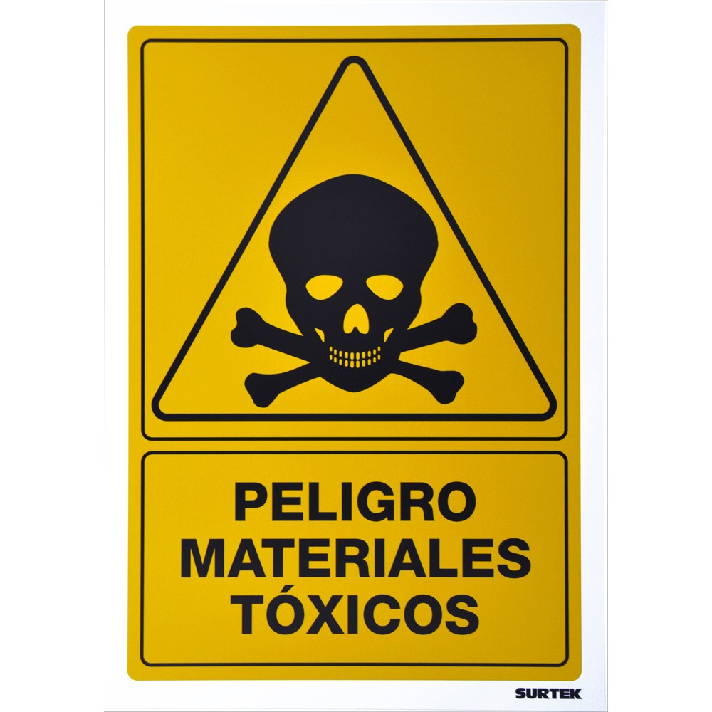 Señal "Peligro materiales tóxicos" Surtek