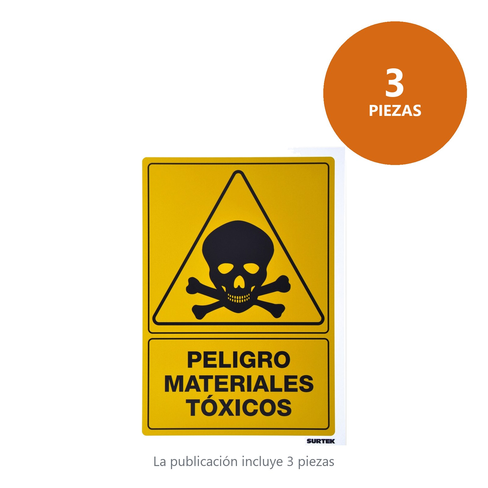 Señal "Peligro materiales tóxicos" Surtek - Imagen 2