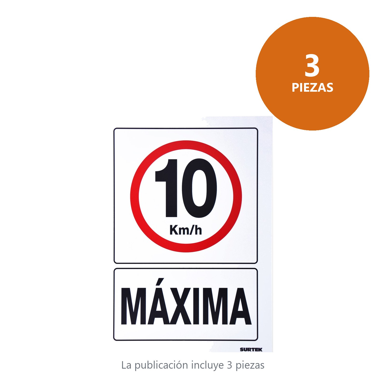 Señal "10 km/h máxima" Surtek - Imagen 2