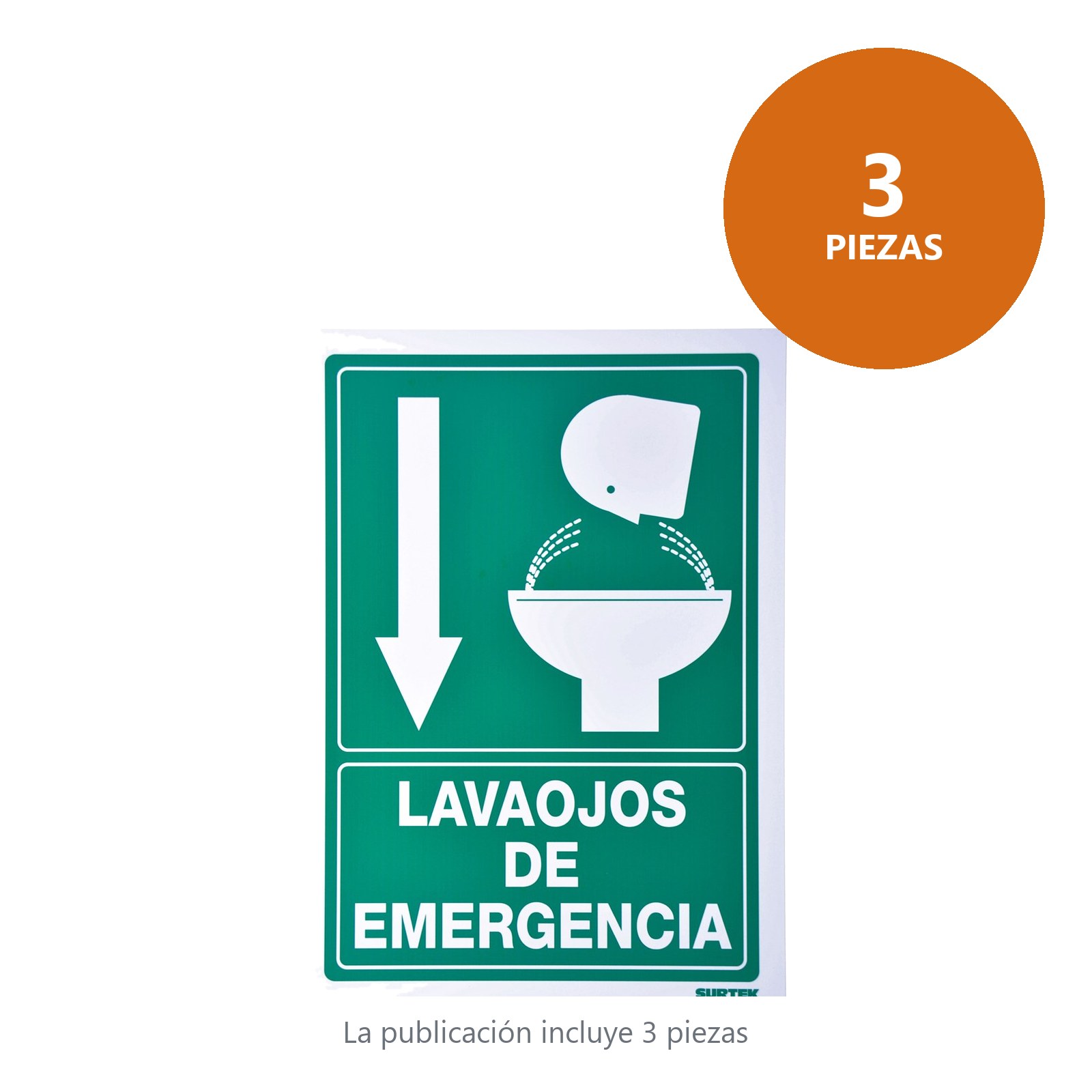 Señal "Lava ojos de emergencia" Surtek - Imagen 2