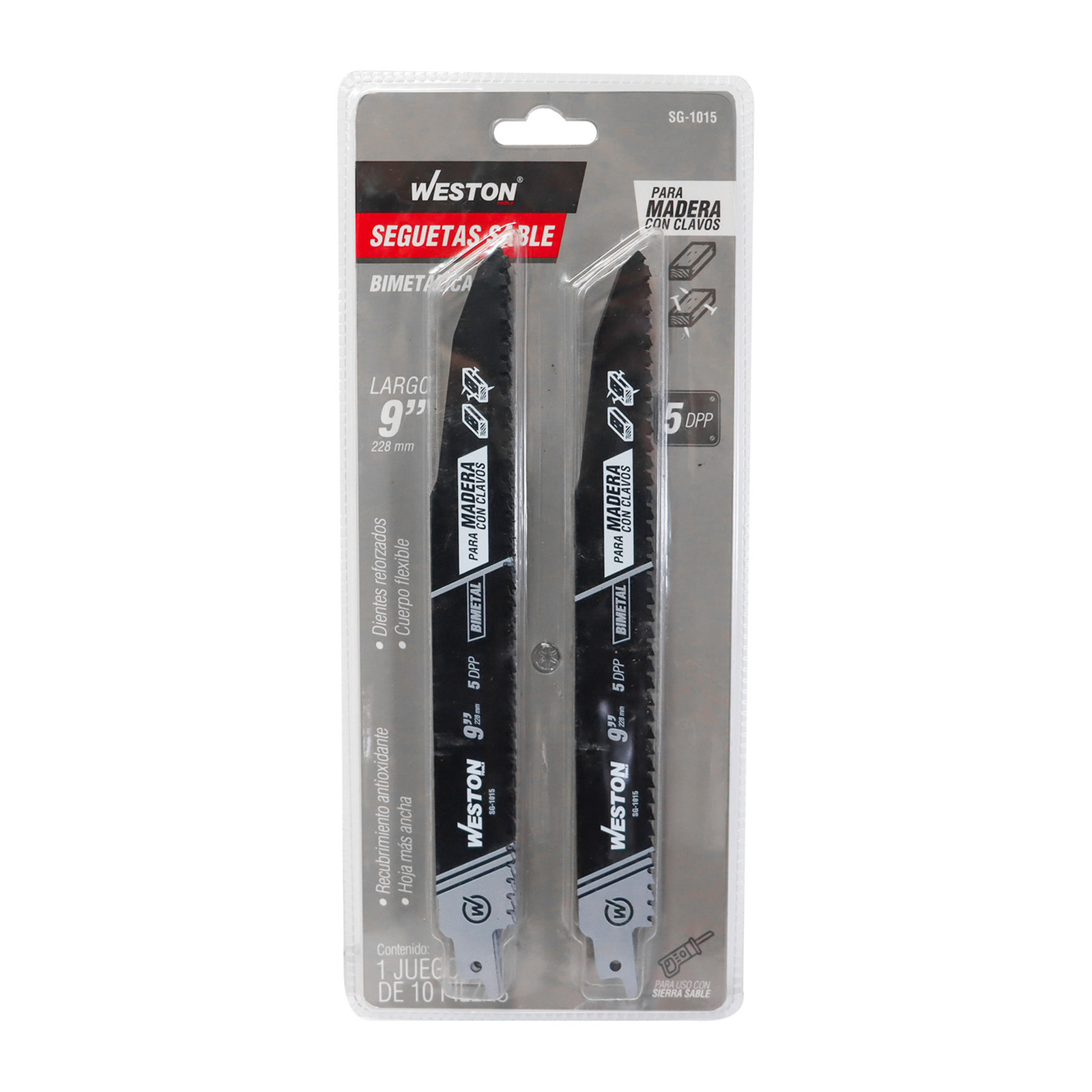 SEGUETA SABLE BIMETALICA 9" 5DPP (JGO C/10 PZS) - Imagen 4