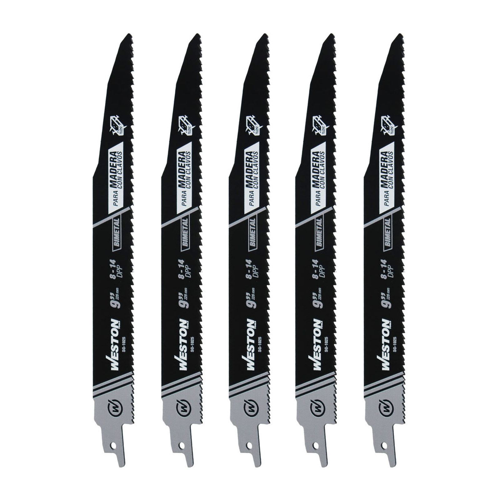 SEGUETA SABLE BIMETALICA 9" 8/14DPP (JGO C/5 PZS) - Imagen 3