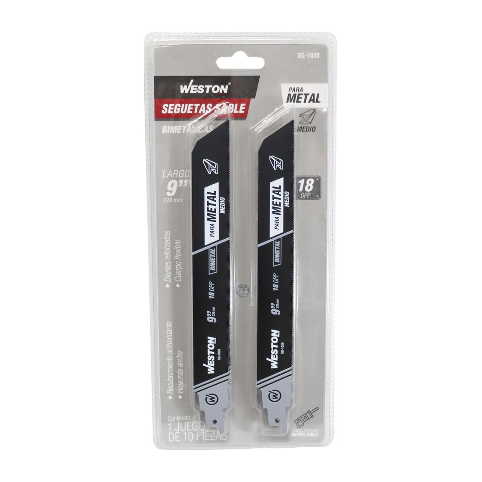 SEGUETA SABLE BIMETALICA 9" 18DPP (JGO C/10 PZS) - Imagen 4