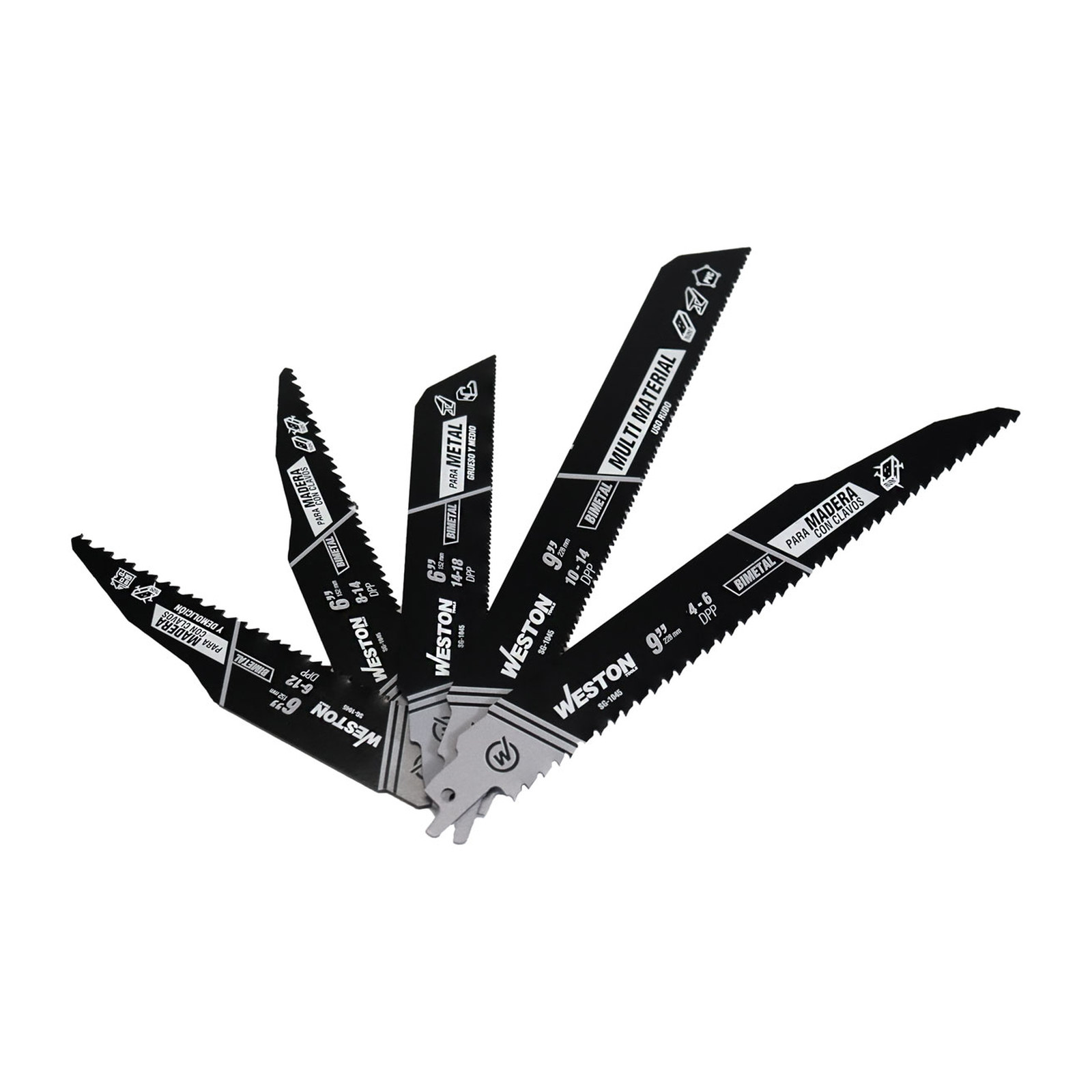 SEGUETA SABLE BIMETALICA 6" 6/12DPP, 6" 8/14DPP, 6" 14/18DPP, 9" 4/6DPP & 9" 10/14DPP (JGO C/17 PZS) - Imagen 3