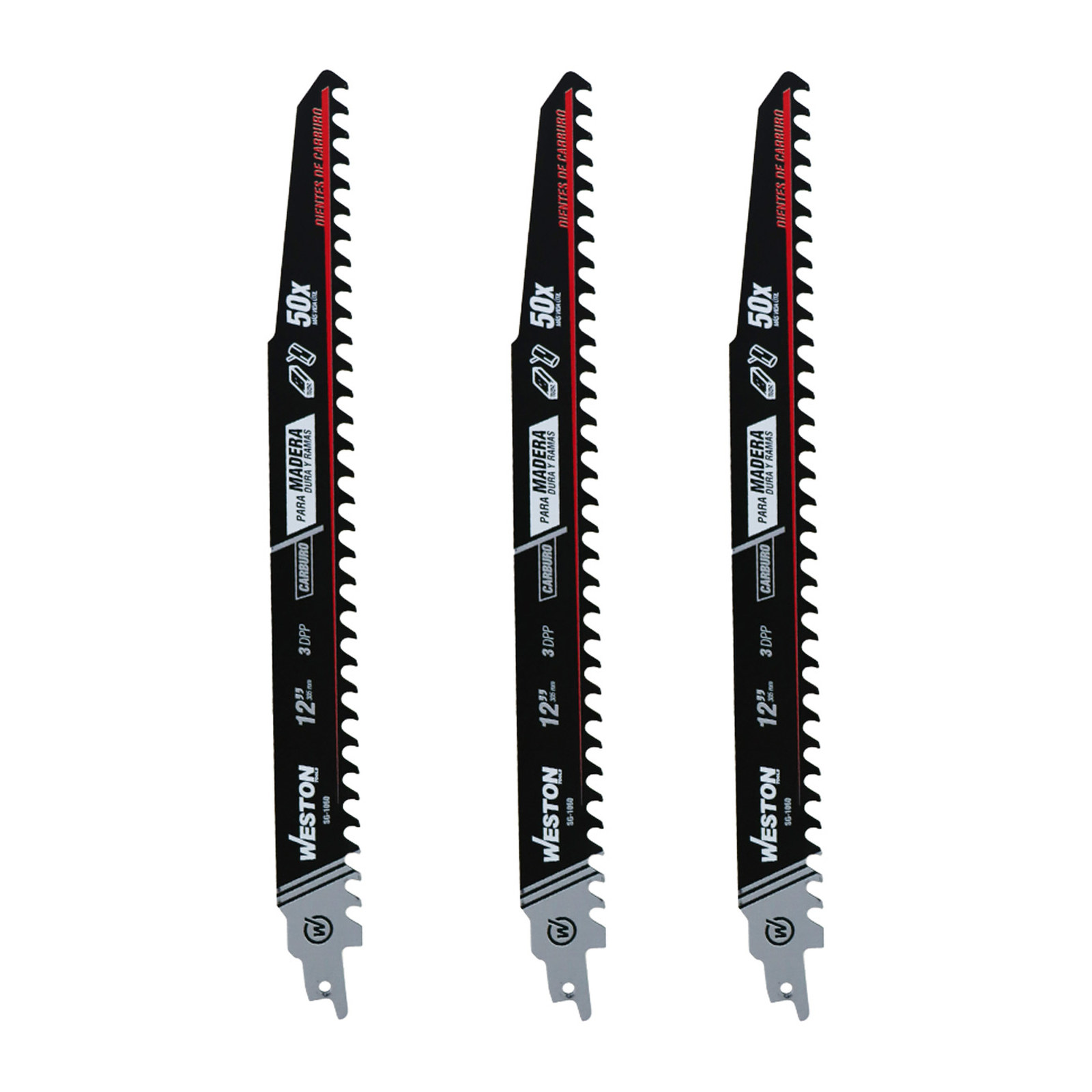 SEGUETA SABLE DE CARBURO 12" 3TDPP (JGO C/3 PZS) - Imagen 2