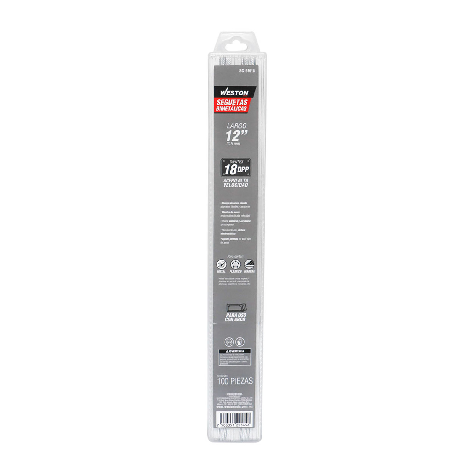 SEGUETA BIMETAL 18TPI  A.V. (Precio x pieza - Empaque c/100 pzas) - Imagen 4