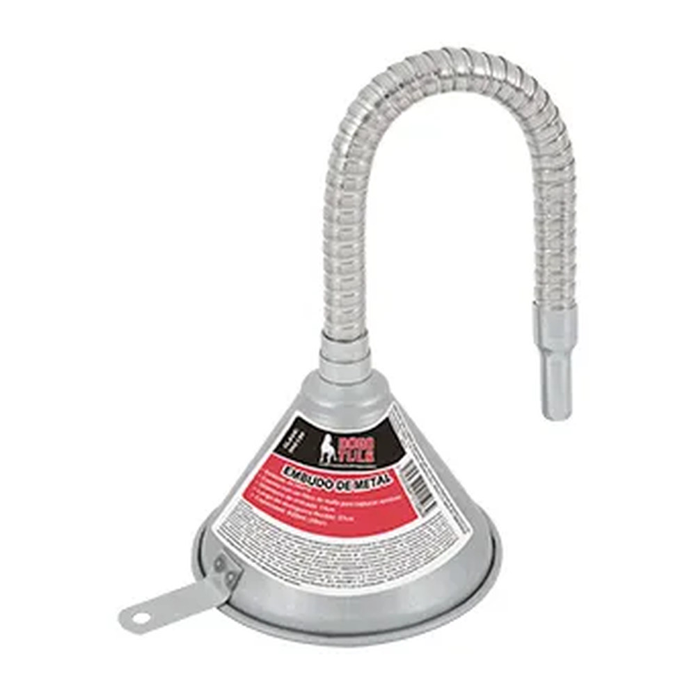 Embudo de Metal con Tubo Flexible 37 cm - Paquete 3 Piezas
