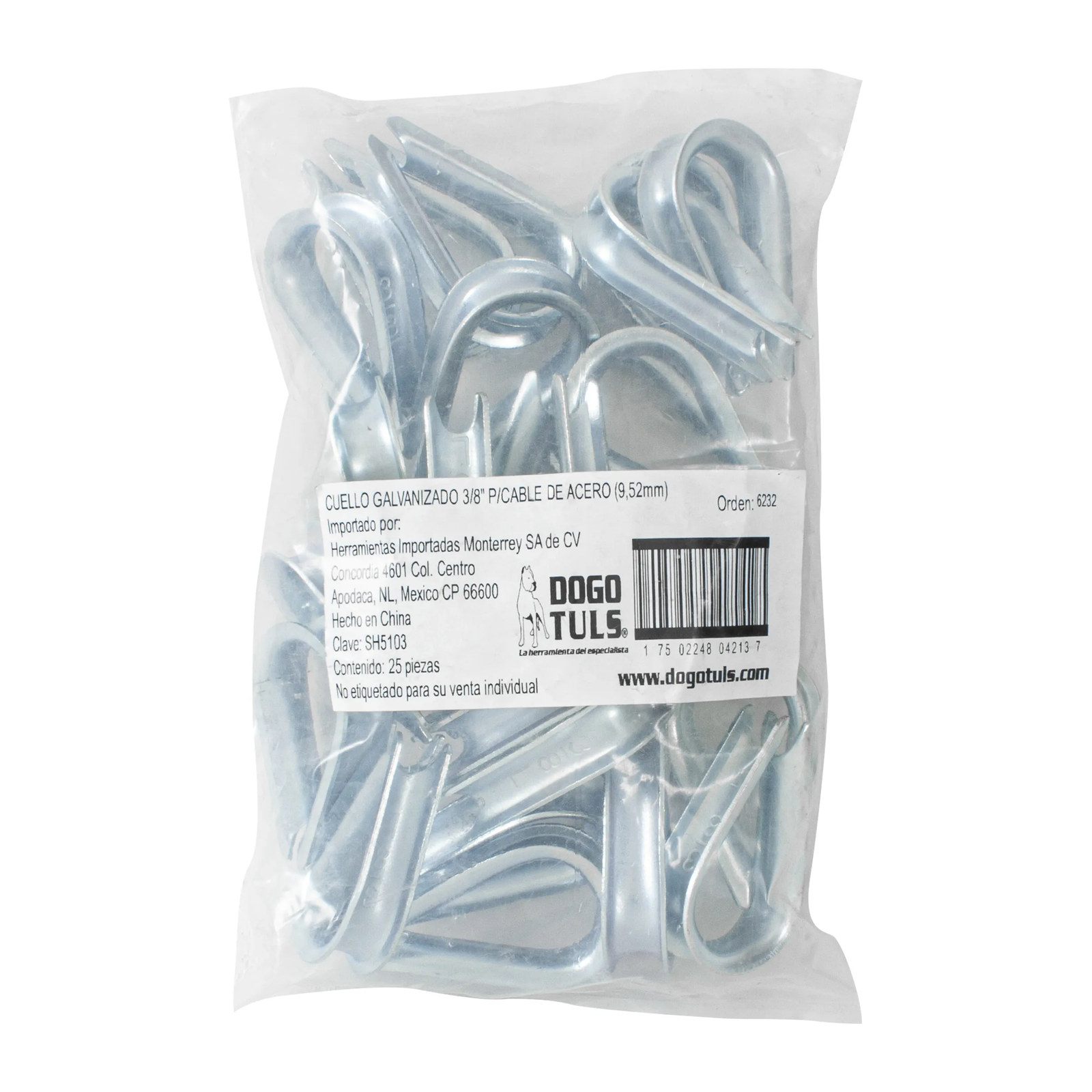 Cuello Galvanizado 5/16" para Cable de Acero - Imagen 4