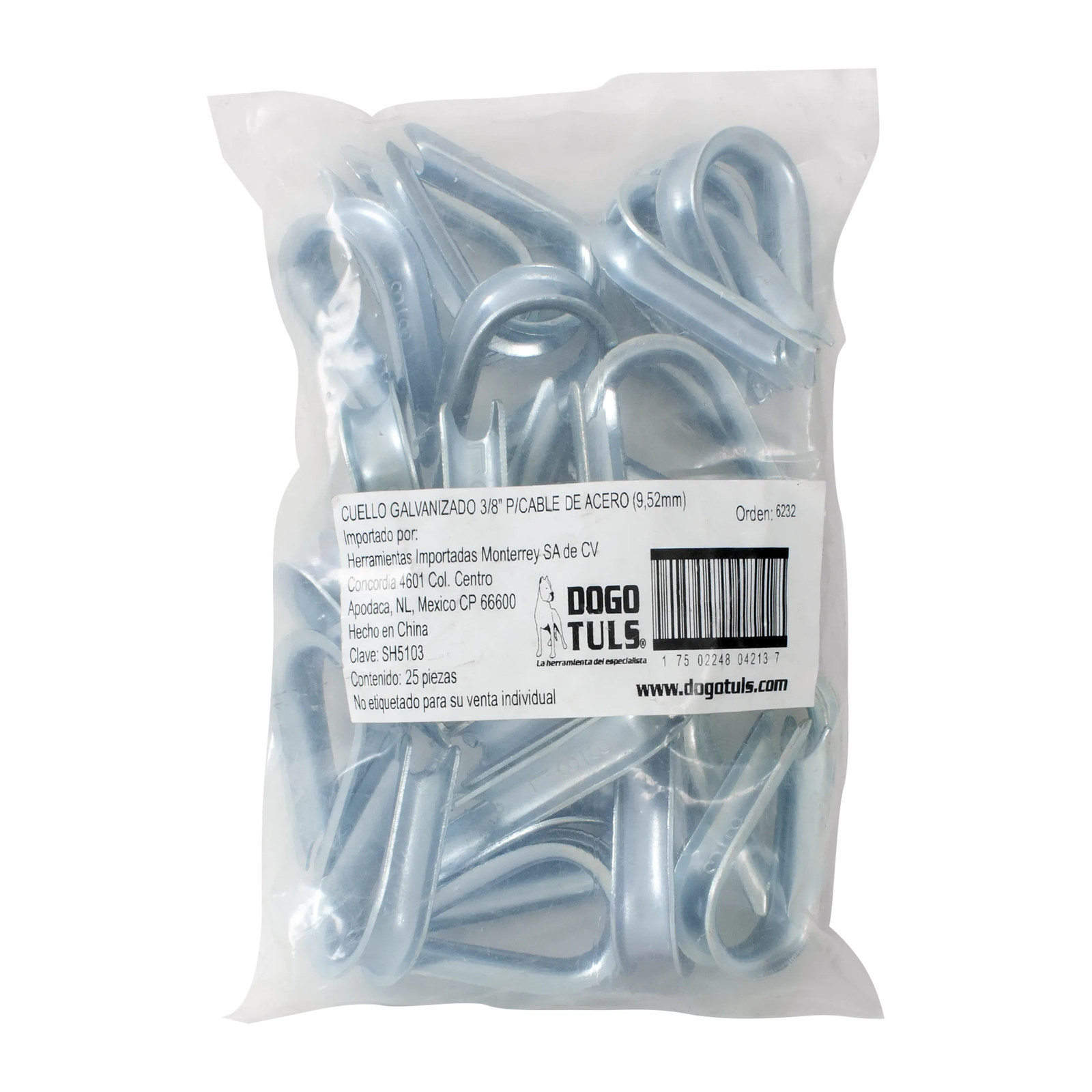 Cuello Galvanizado 3/8" para Cable de Acero - Imagen 4