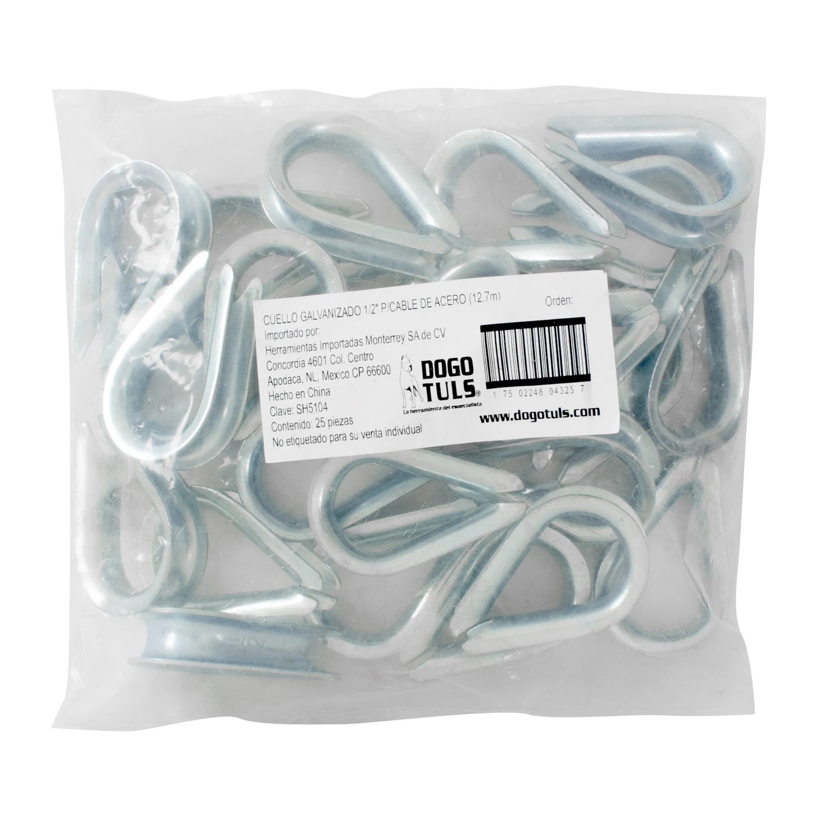 Cuello Galvanizado 1/2" para Cable de Acero - Imagen 4