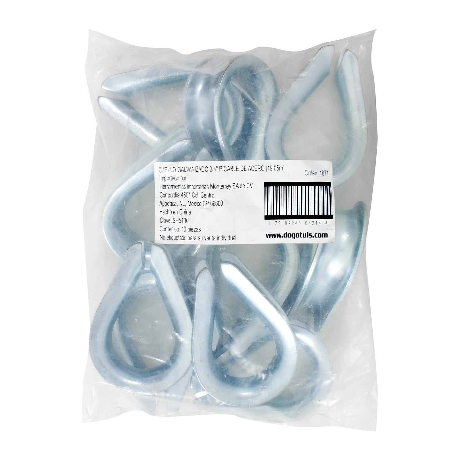 Cuello Galvanizado 3/4" para Cable de Acero - Imagen 4