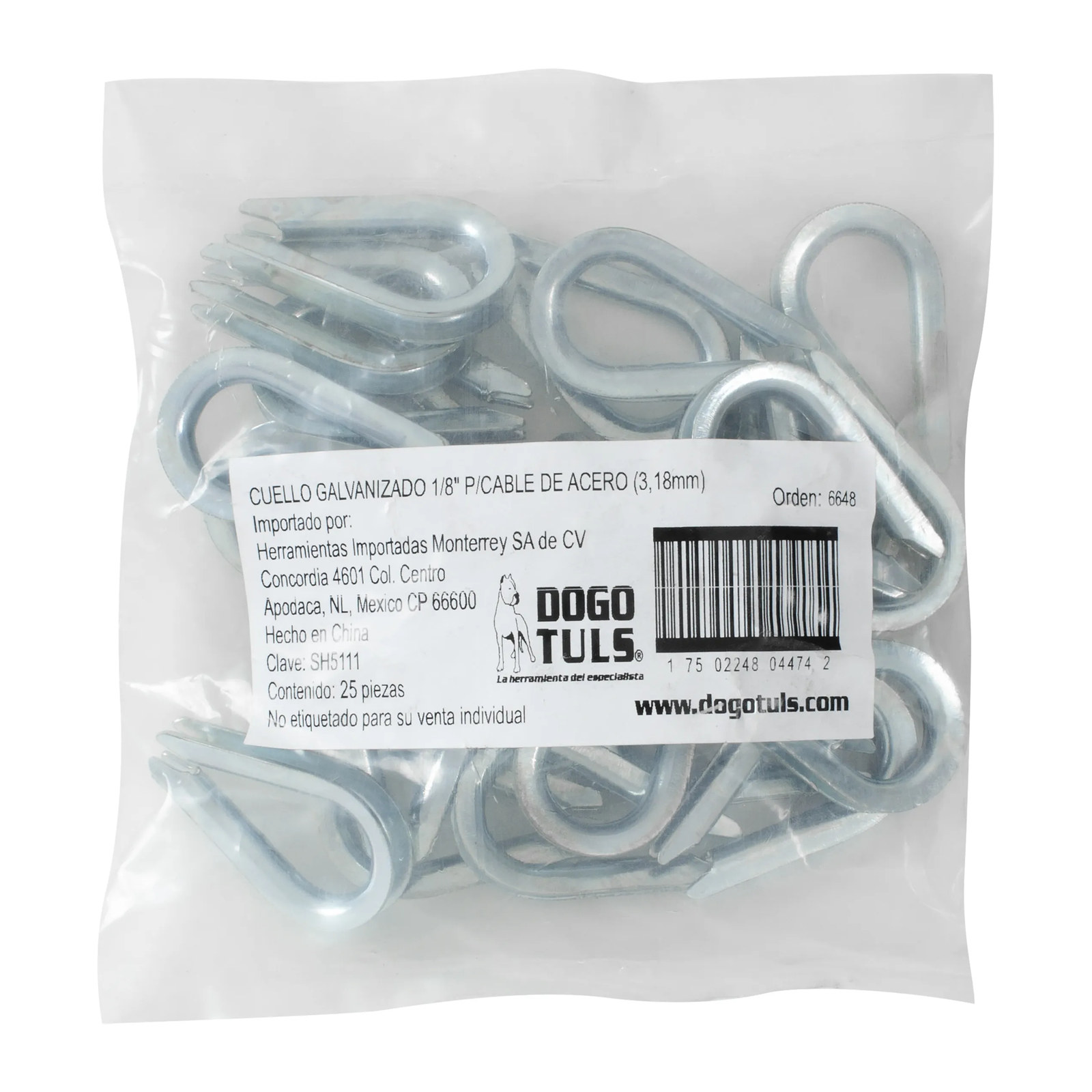 Cuello Galvanizado 1/8" para Cable de Acero - Imagen 4