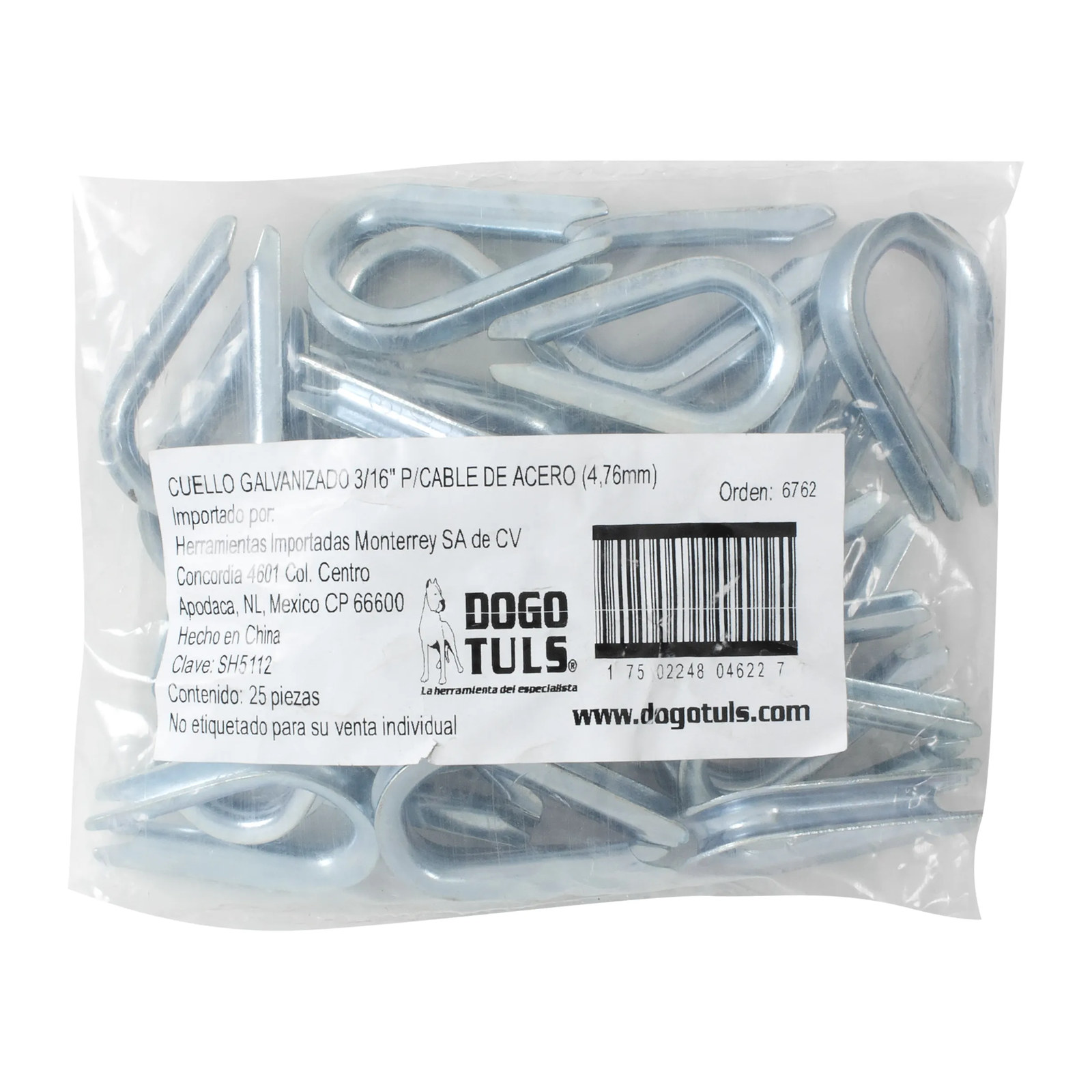 Cuello Galvanizado 3/16" para Cable de Acero - Imagen 4