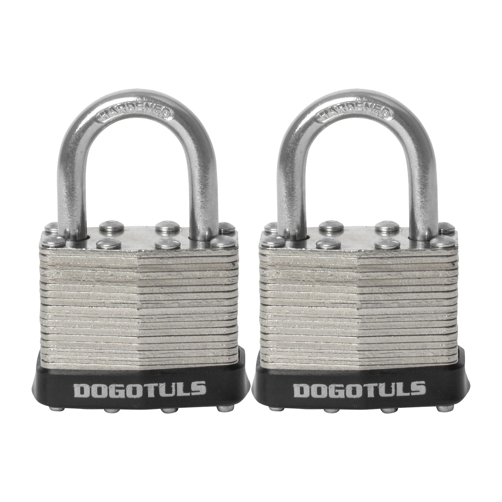 Juego de 2 Candados Laminados 40 mm Gancho Corto - Paquete 4 Piezas