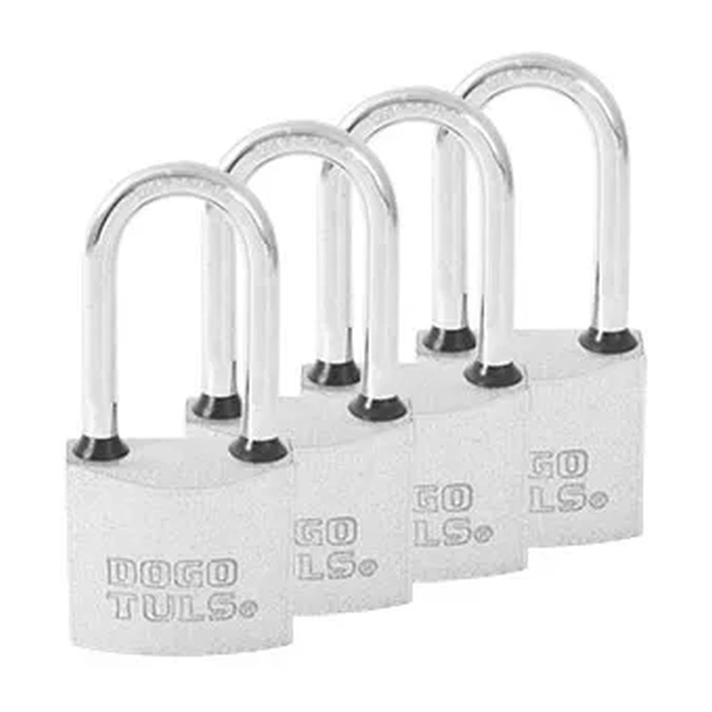 Candado de Hierro 38 mm Gancho Largo Juego 4 pz - Paquete 4 Piezas