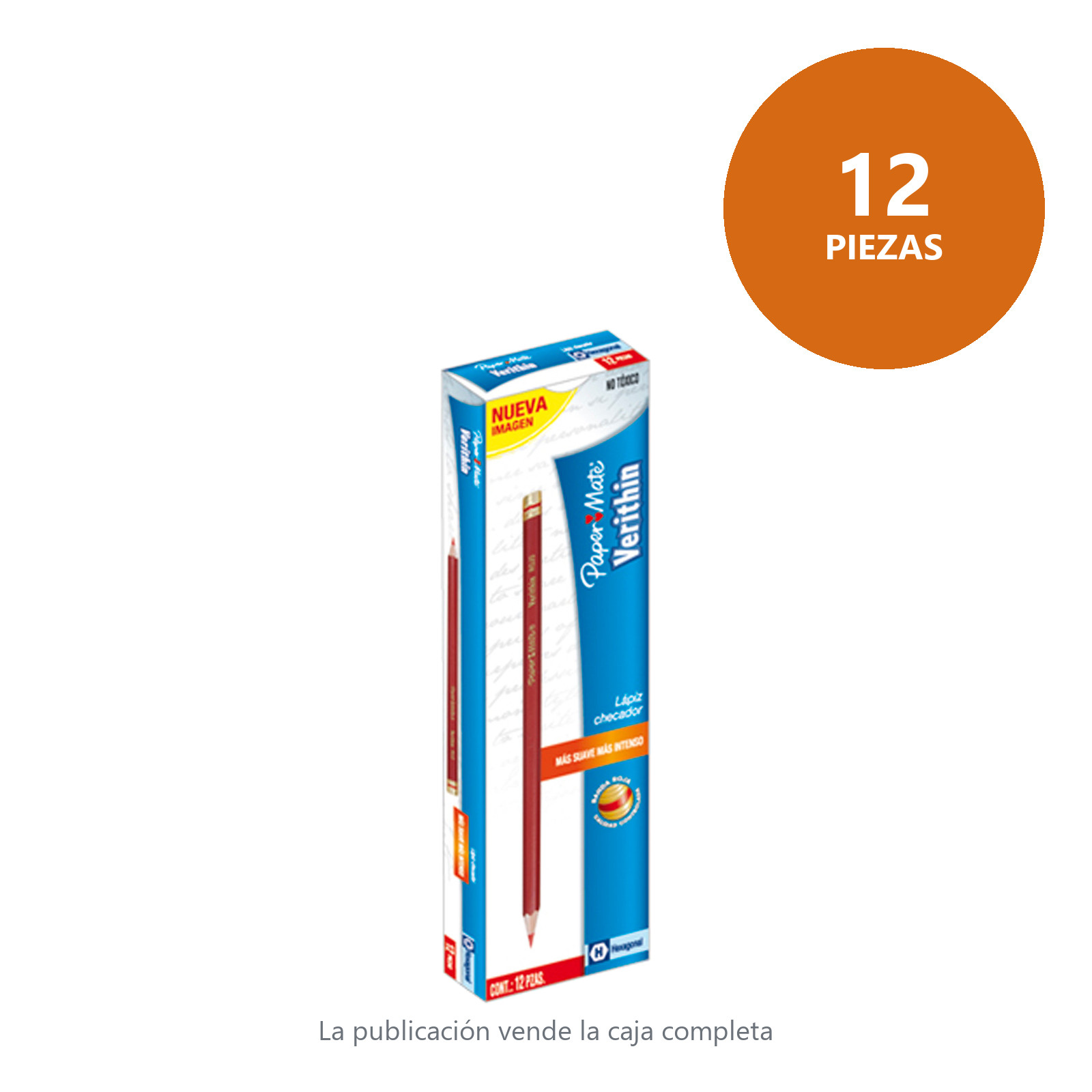 LAPIZ PAPER MATE VERITHIN ROJO CARMIN (CAJA C/12 - PRECIO X PZA) - Imagen 2