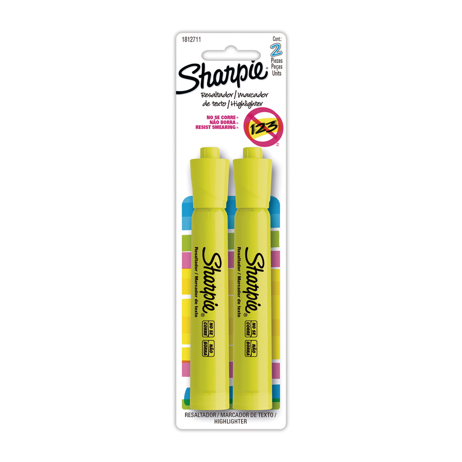 MARCATEXTOS SHARPIE MAJOR ACCENT PUNTA CINCEL AMARILLO (TARJETA C/2 - PRECIO X TARJETA)