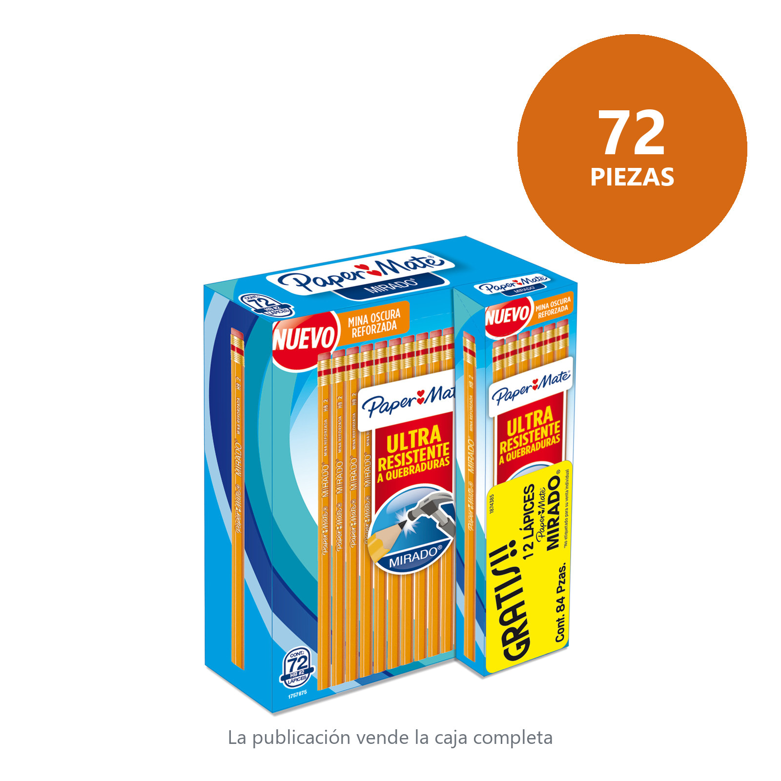 LAPIZ DE GRAFITO PAPER MATE MIRADO NO. 2 (HB) (CAJA C/72 - PRECIO X PZA) - Imagen 2
