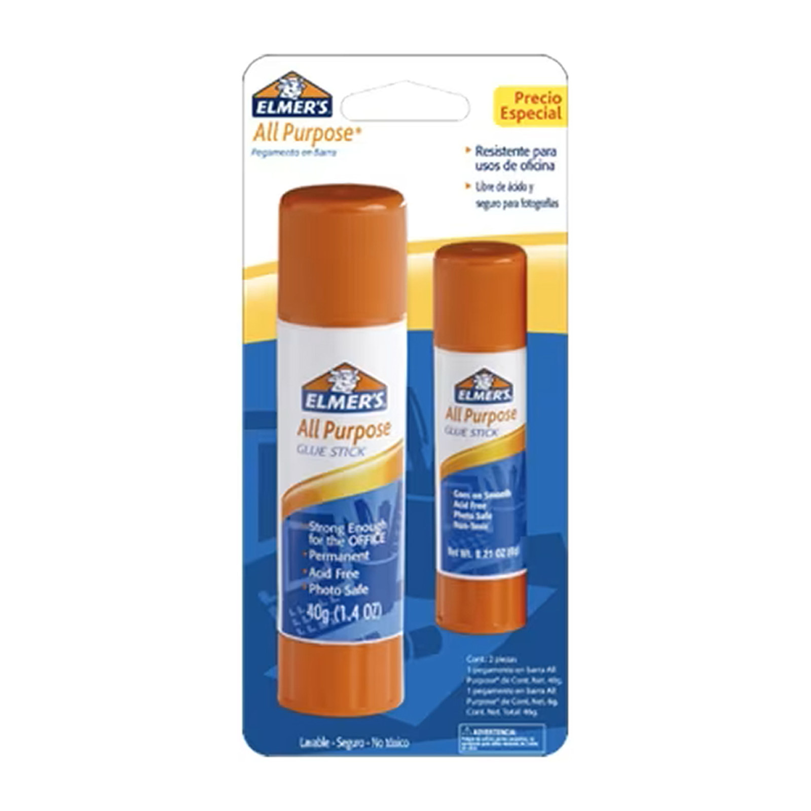 PEGAMENTO EN BARRA ELMER'S ALL PURPOSE 40 G + 6 G (TARJETA C/2 - PRECIO X TARJETA)
