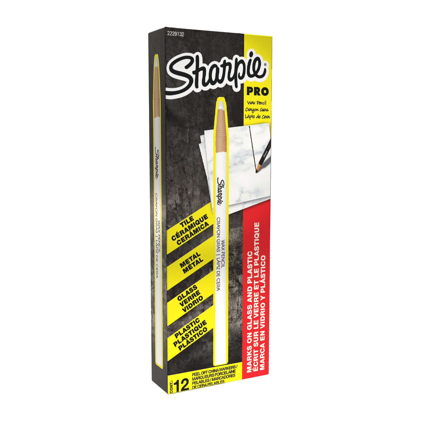LAPIZ GRASO SHARPIE CHINA MARKER PEEL-OFF BLANCO (CAJA C/12 - PRECIO X PZA)