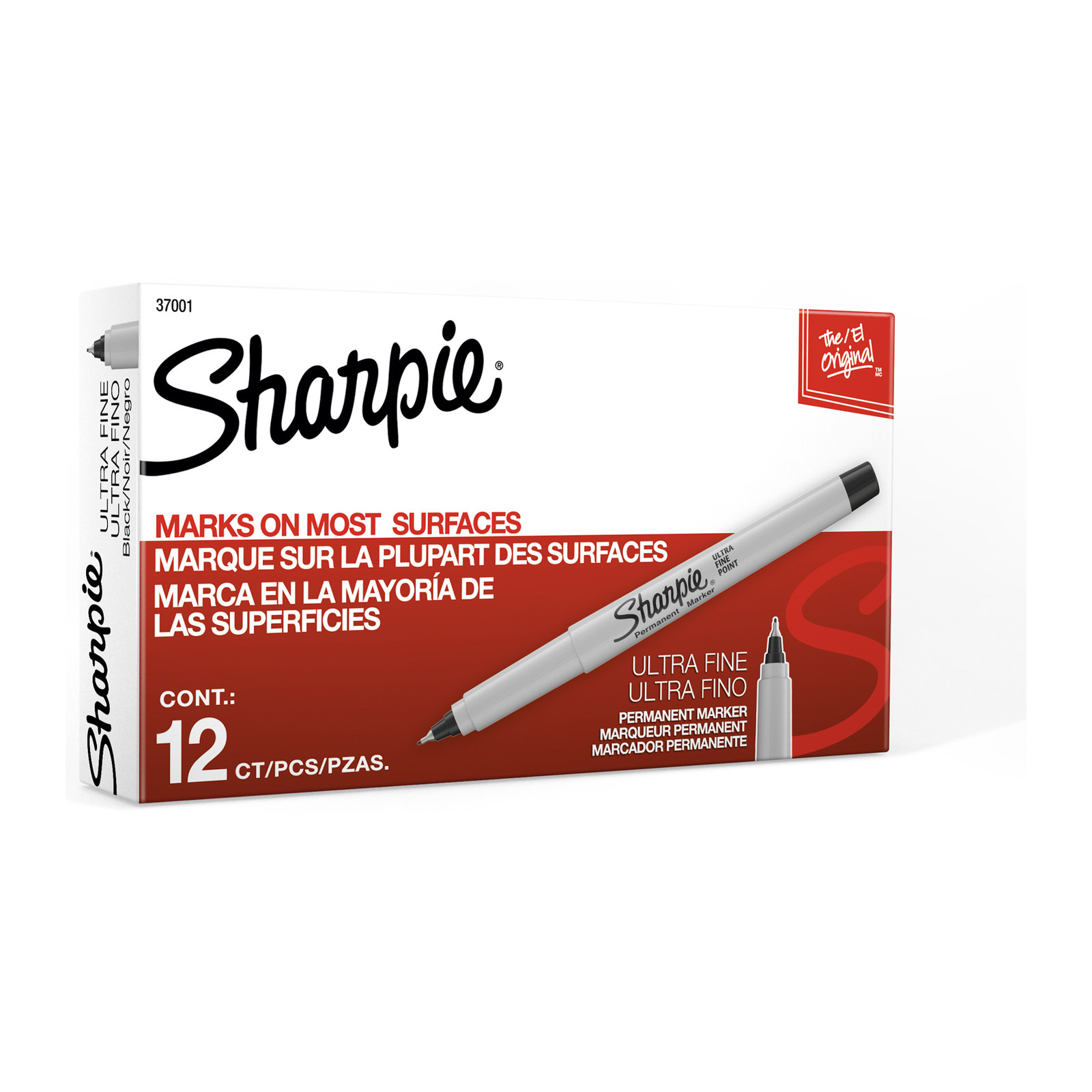 MARCADOR PERMANENTE SHARPIE PUNTA ULTRAFINA NEGRO (CAJA C/12 - PRECIO X PZA)