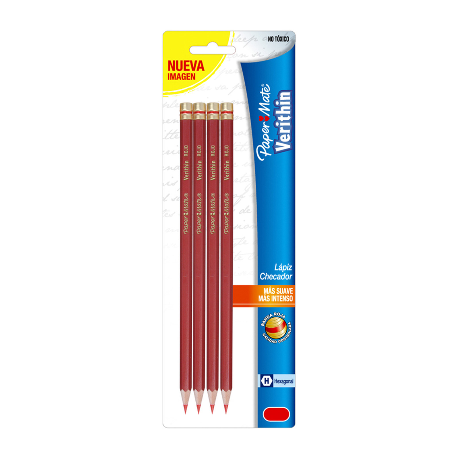 LAPIZ PAPER MATE VERITHIN ROJO (BLISTER C/4 PZS - PRECIO X BLISTER)