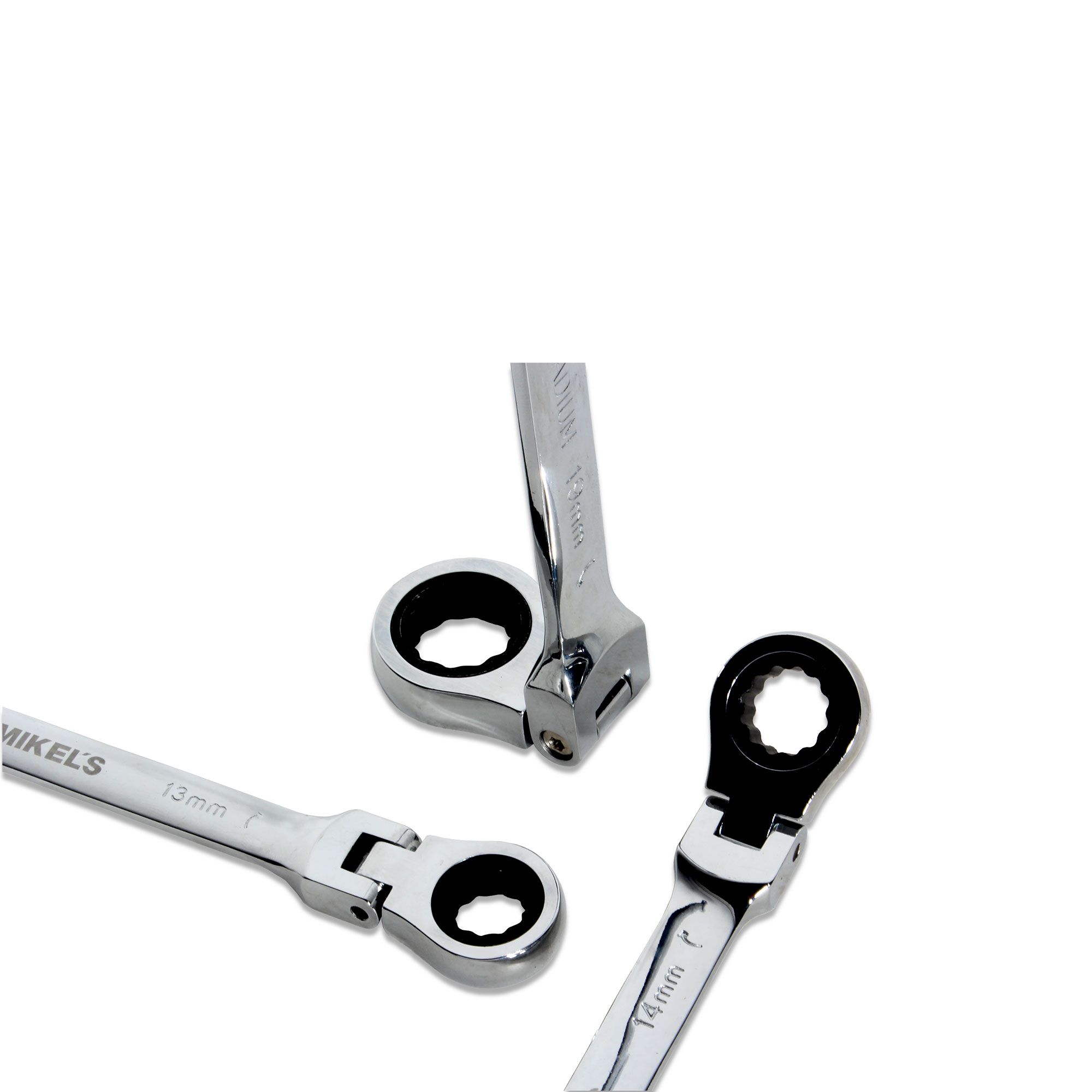MIKELS SLCMF-7 Llaves combinadas con matraca cabeza flexible (set 7 pzas) - Imagen 2