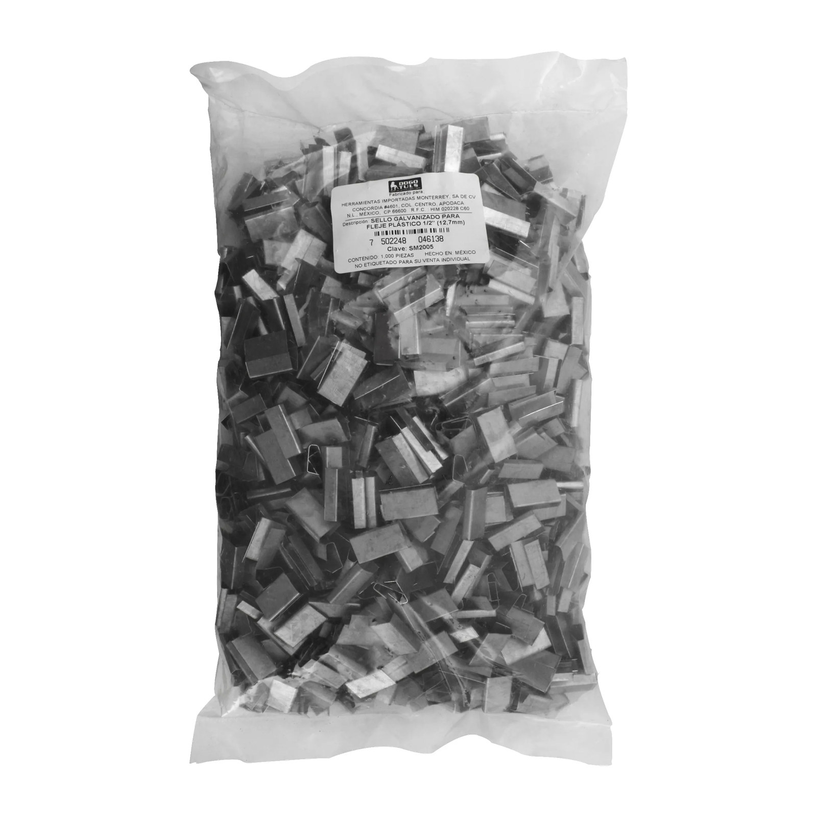 Sello Galvanizado para Fleje Plástico 1/2" 1000 pzas - Imagen 2