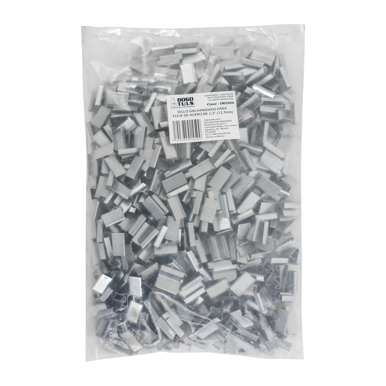 Sello Galvanizado para Fleje de Acero 1/2" 1000 pzas - Imagen 4