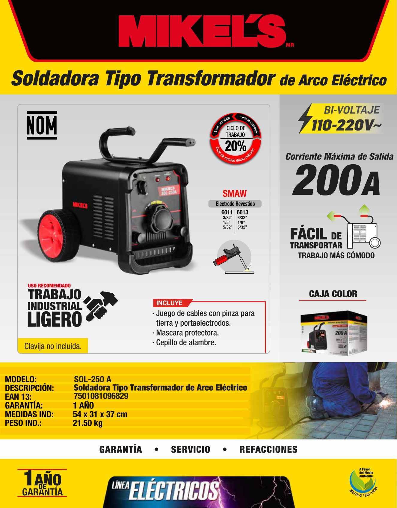 MIKELS SOL-100 Soldadora de arco eléctrico - Imagen 4