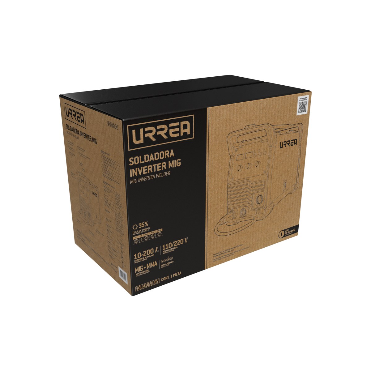 Soldadora inverter para uso con microalambre de 1 fase 110 - 220 V, 200 A Urrea - Imagen 4