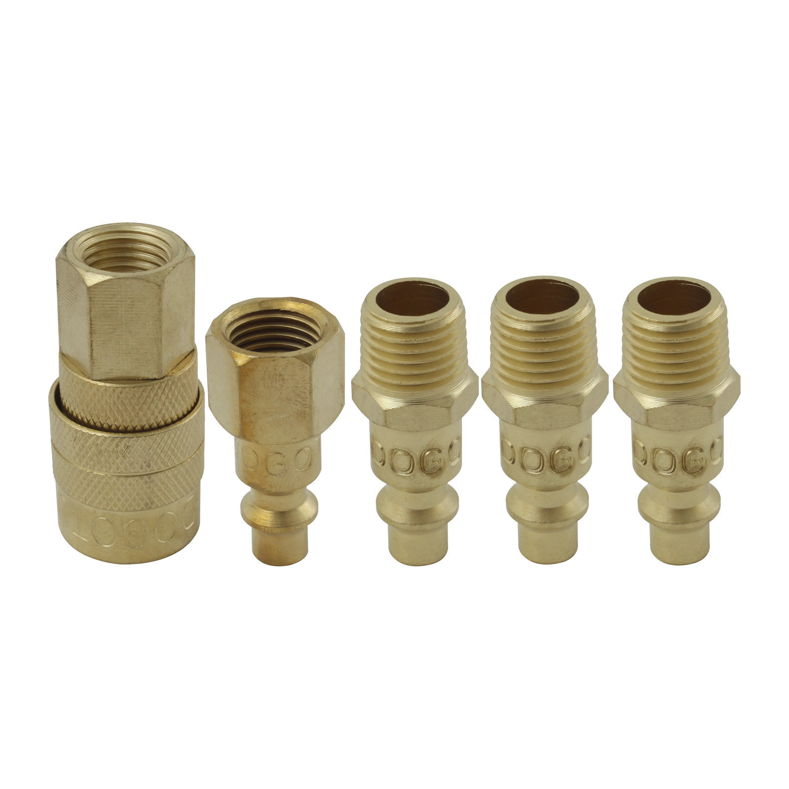 Juego de Conexión Latón 1/4" NPT 5 pzas - Paquete 5 Piezas