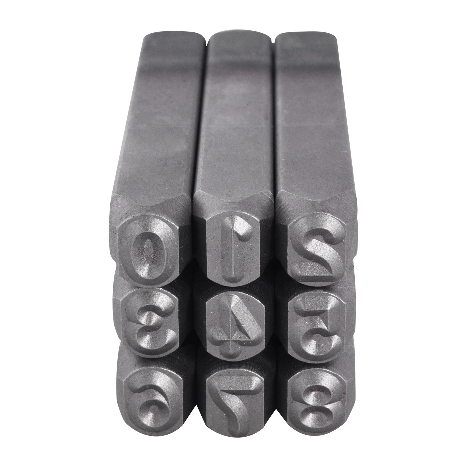Juego de Números de Golpe de Acero 1/4" (6 mm)
