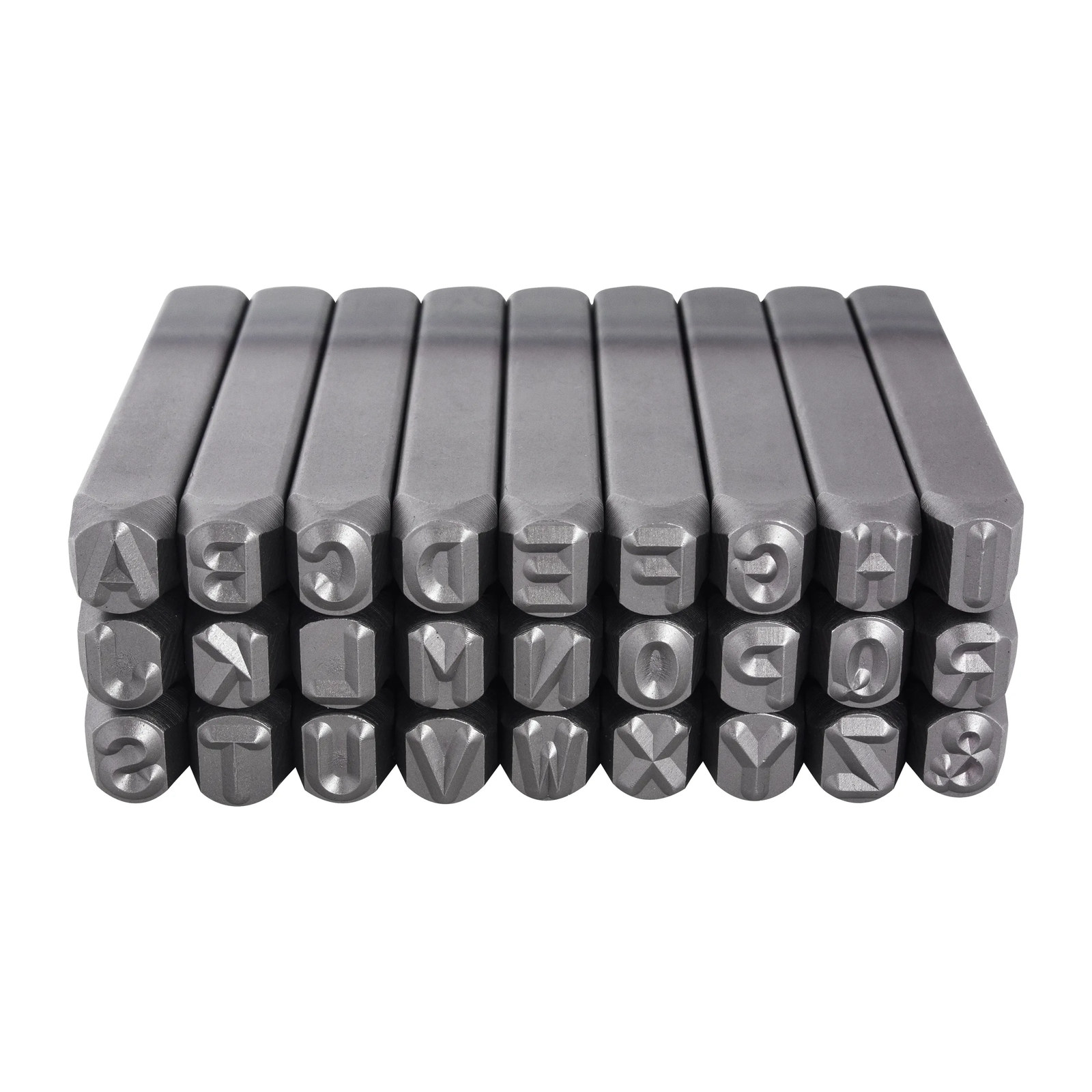 Juego de Letras de Golpe de Acero 1/4" (6 mm)